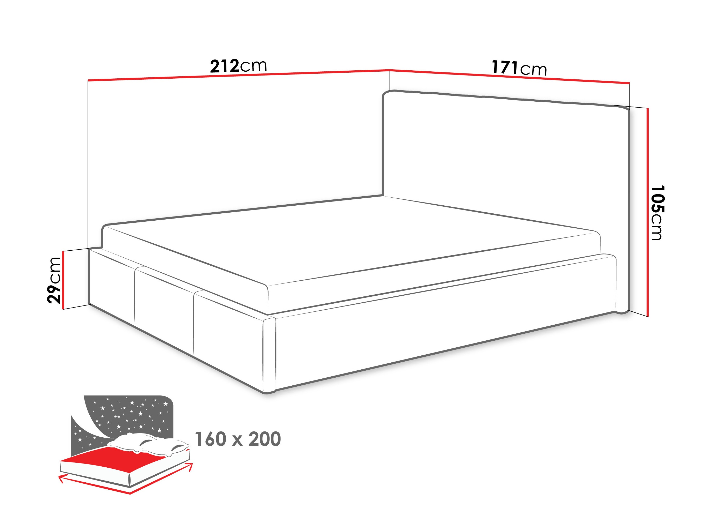 Bed ComfiDream Fenara II (Fresh 32)