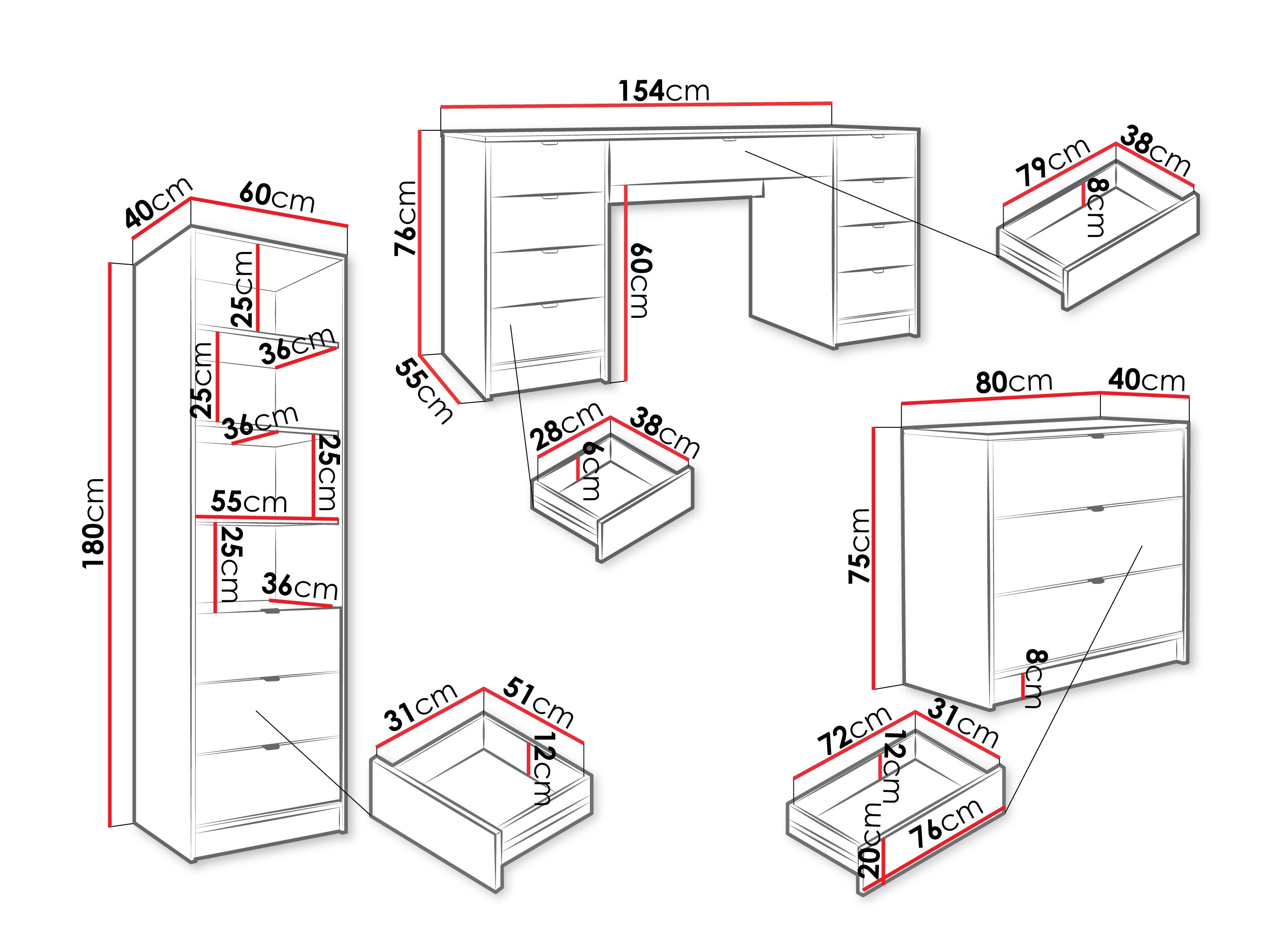 Home office set Comfivo Papilio VI (Beige)