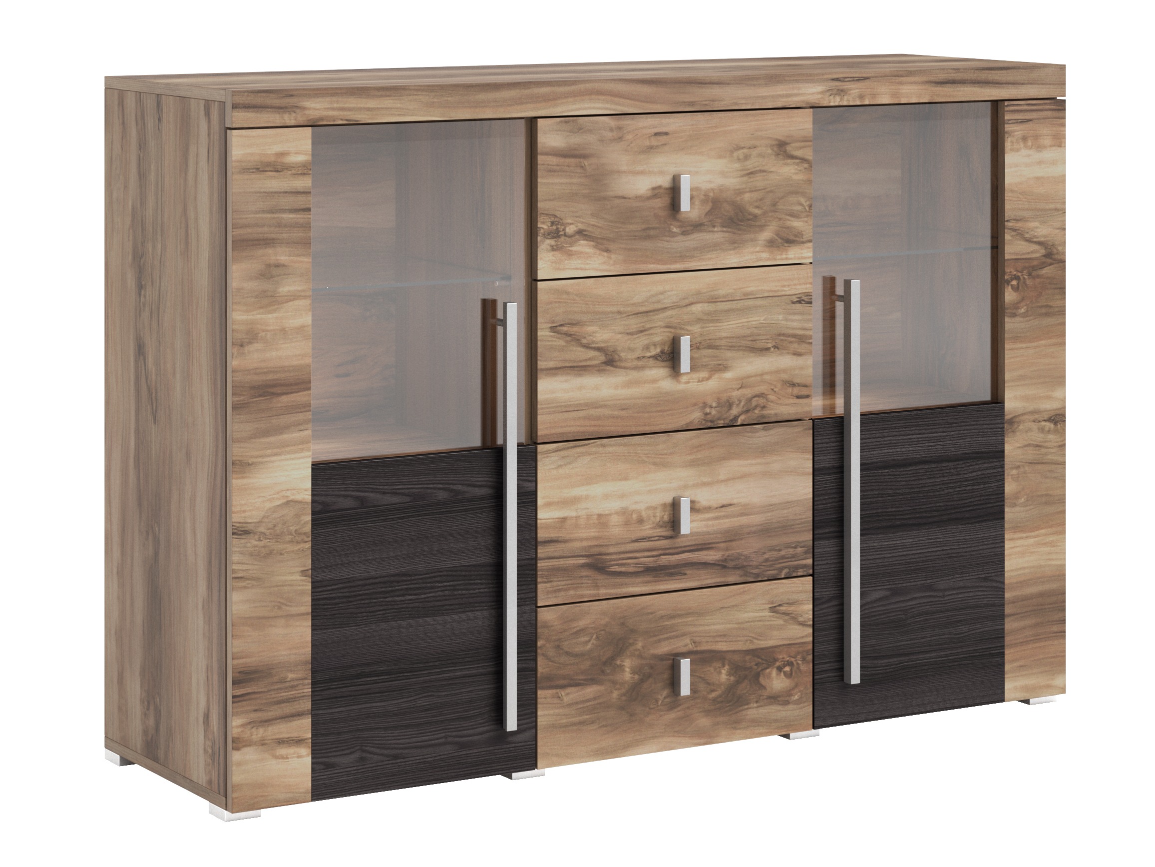 Chest of drawers Sorciro 109 (Nut + Dark oak)