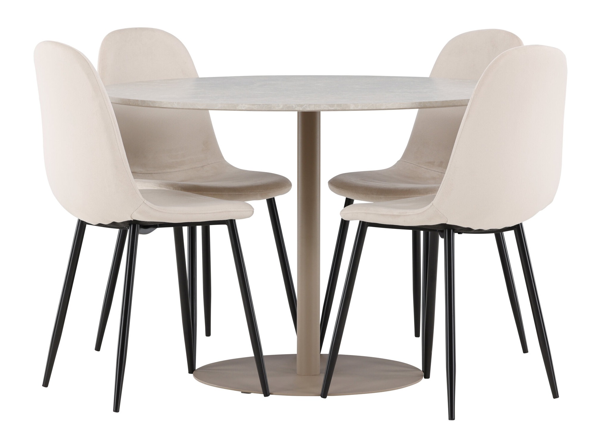 Dining set Dallas 4867 (Black + Beige)