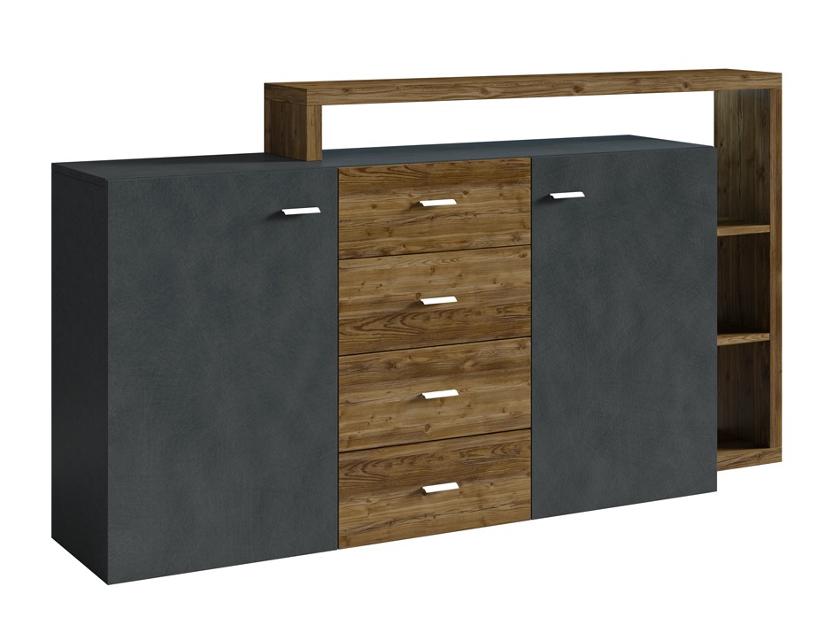 Chest of drawers Lutiva 106 (Matera grey + Dark spruce)