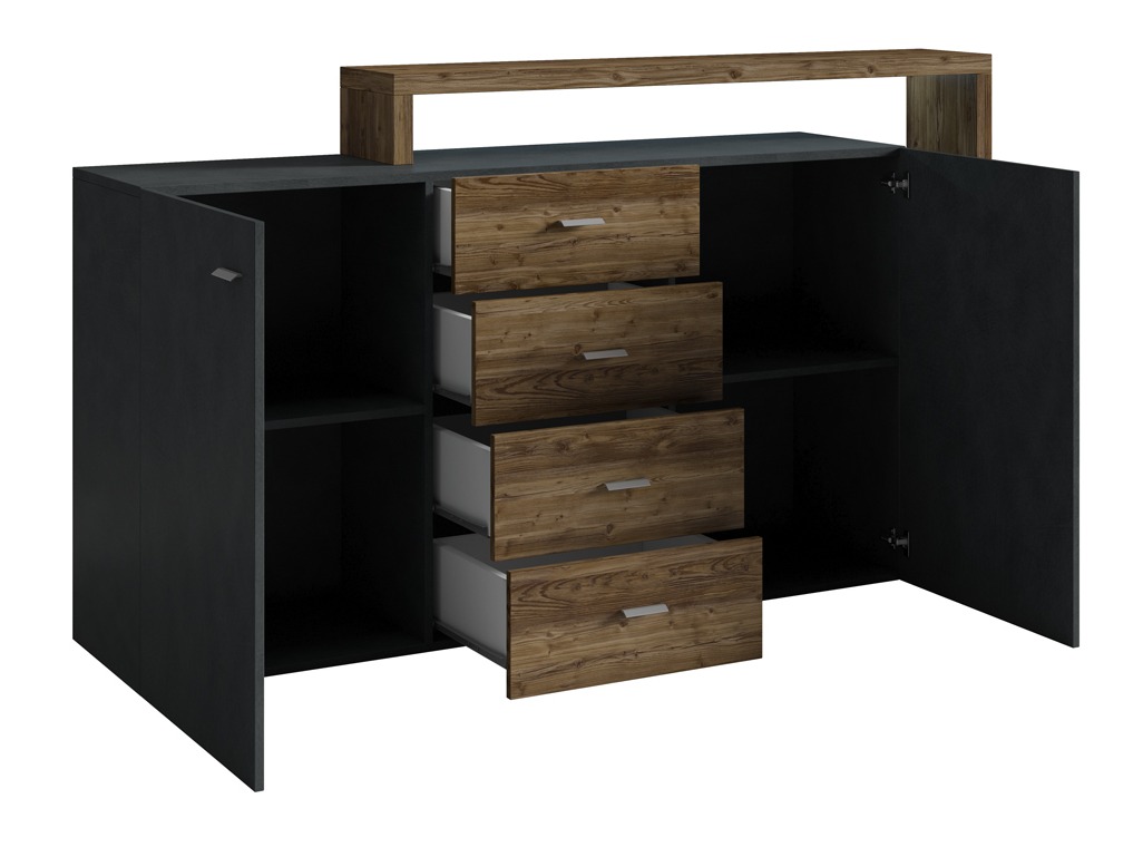 Chest of drawers Lutiva 106 (Matera grey + Dark spruce)