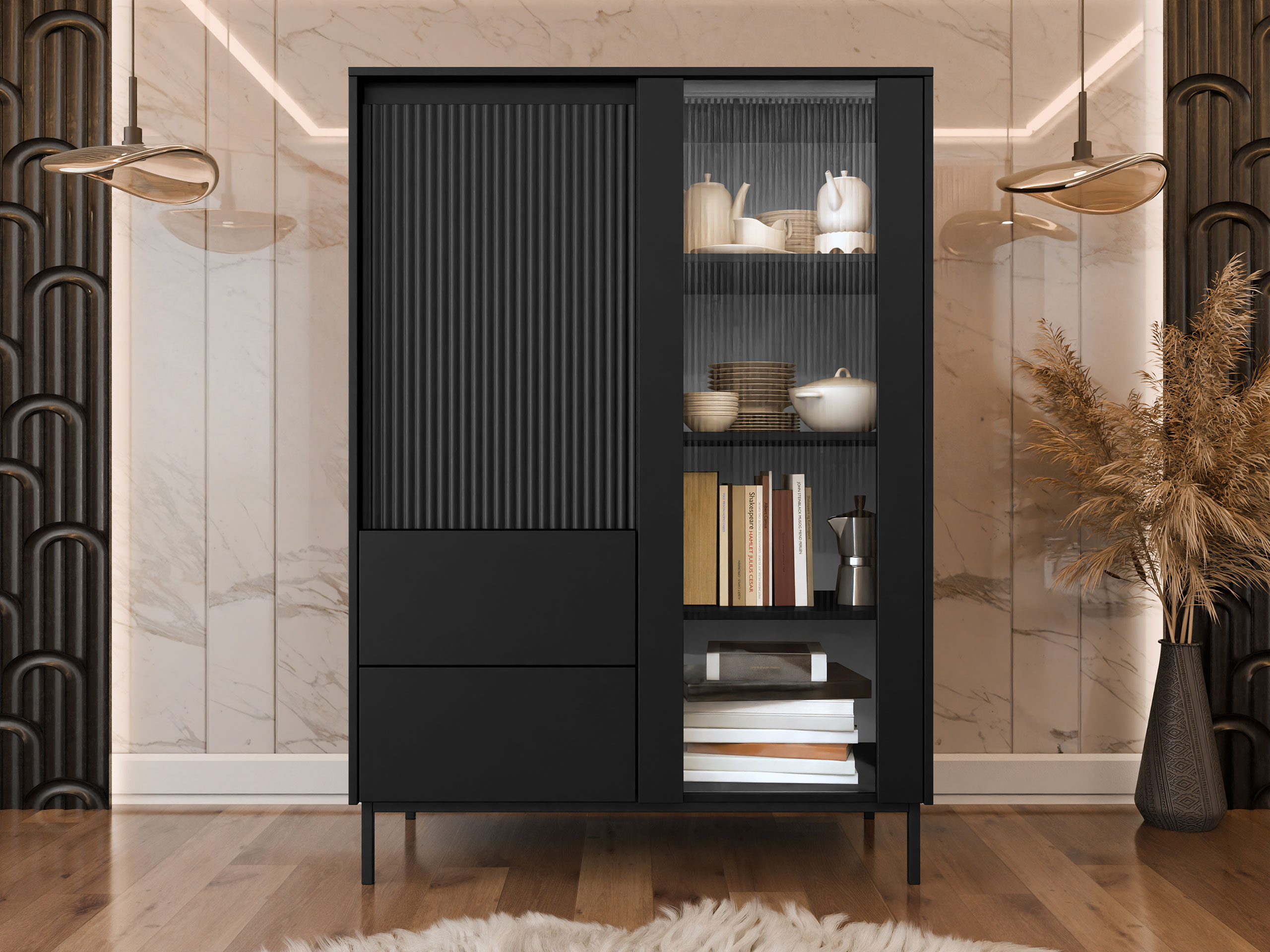 Bookcase Comfivo Delruva (Black)