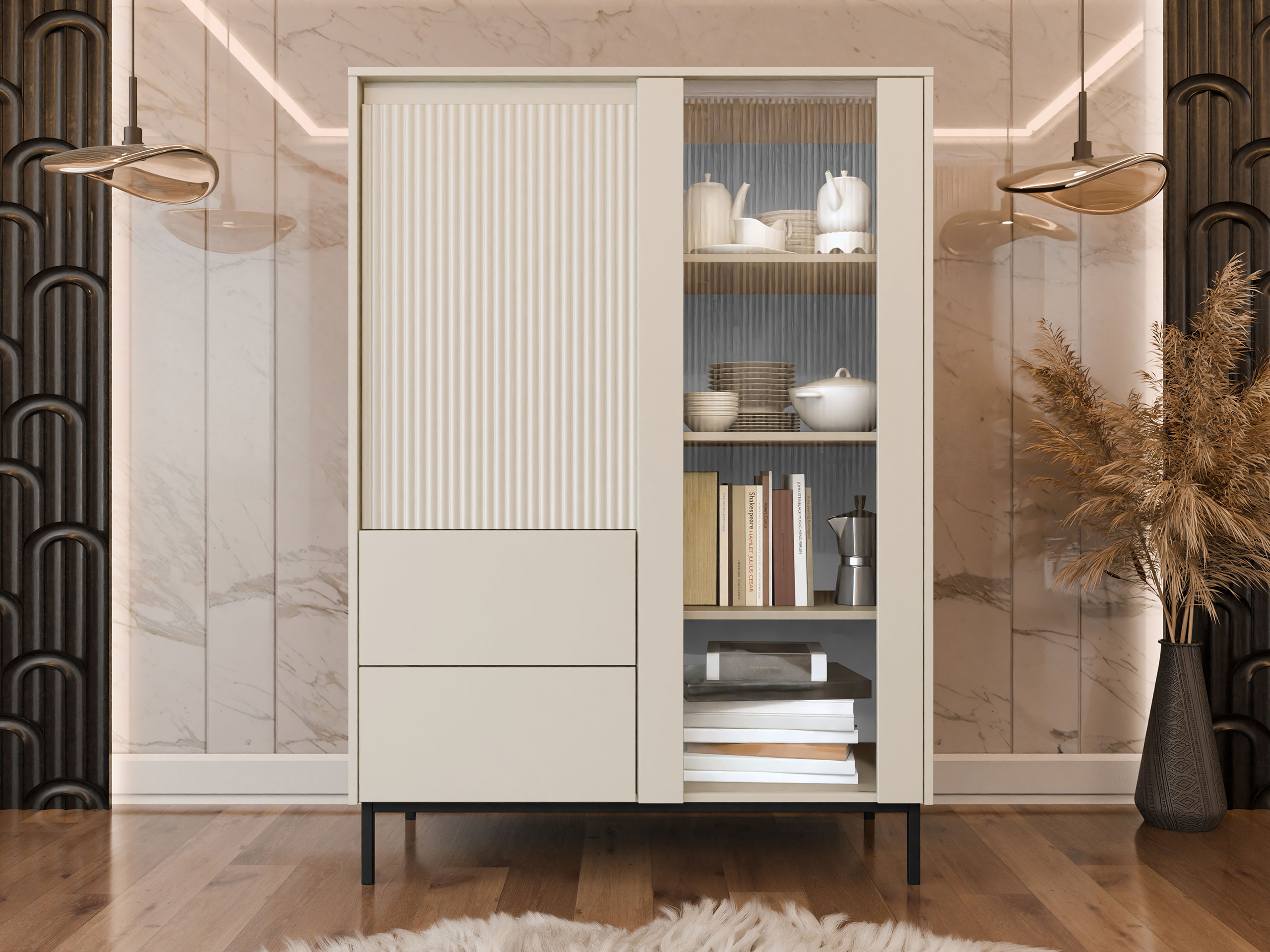 Bookcase Comfivo Delruva (Cashmere)