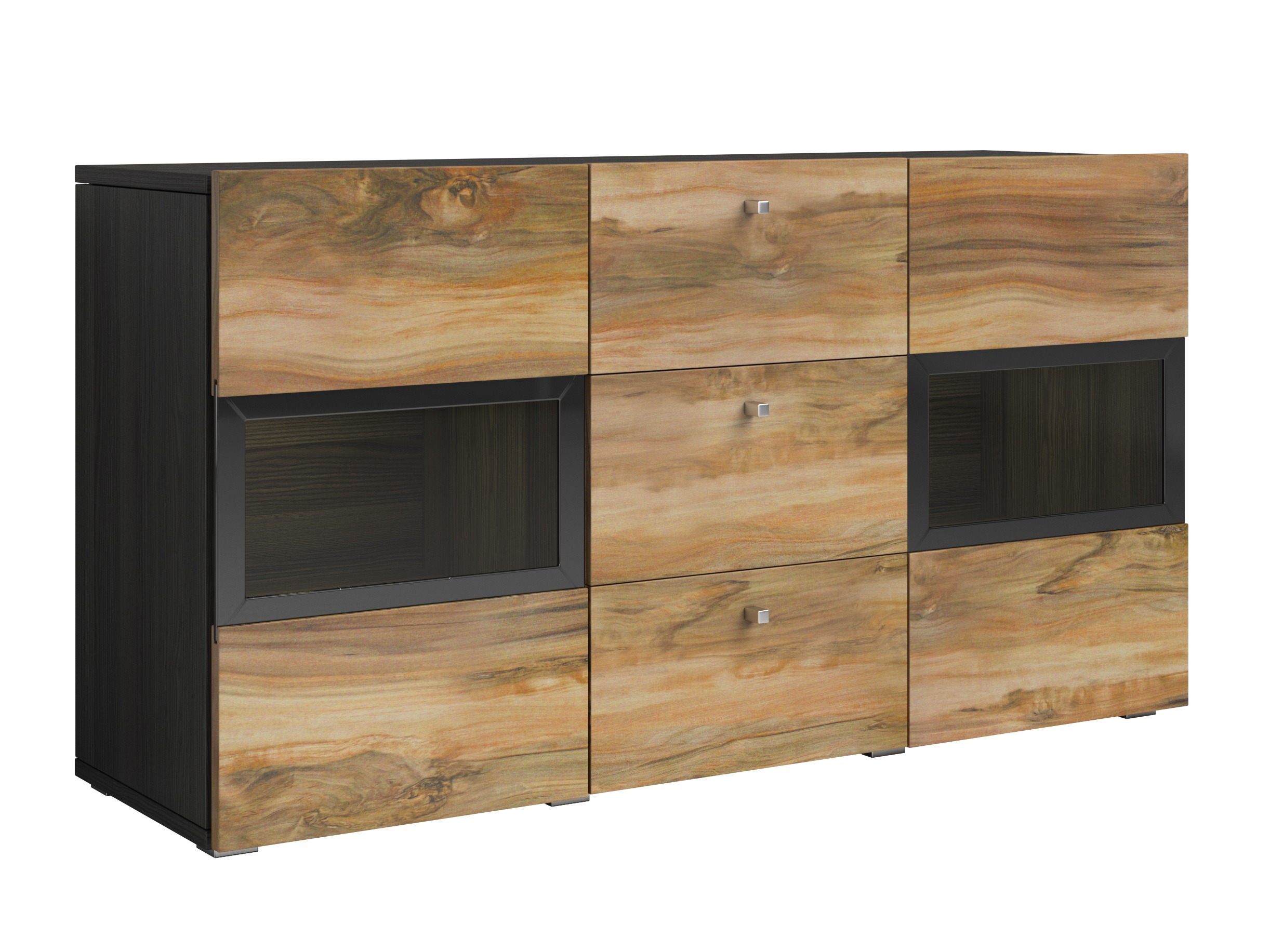 Chest of drawers Serodeu 101 (Walnut + Dark brown)