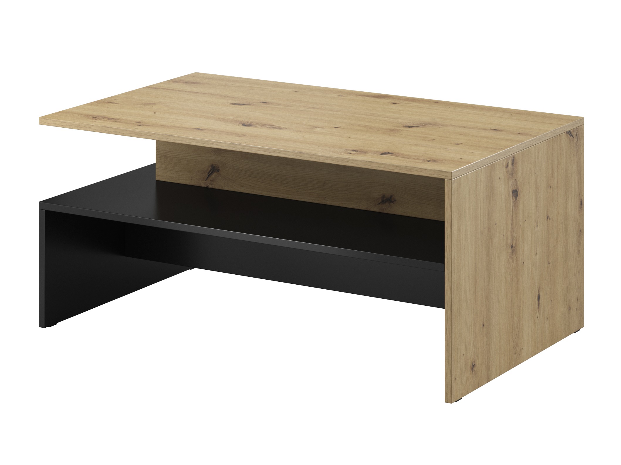 Coffee table Serodeu 103 (Artisan oak + Matt black)