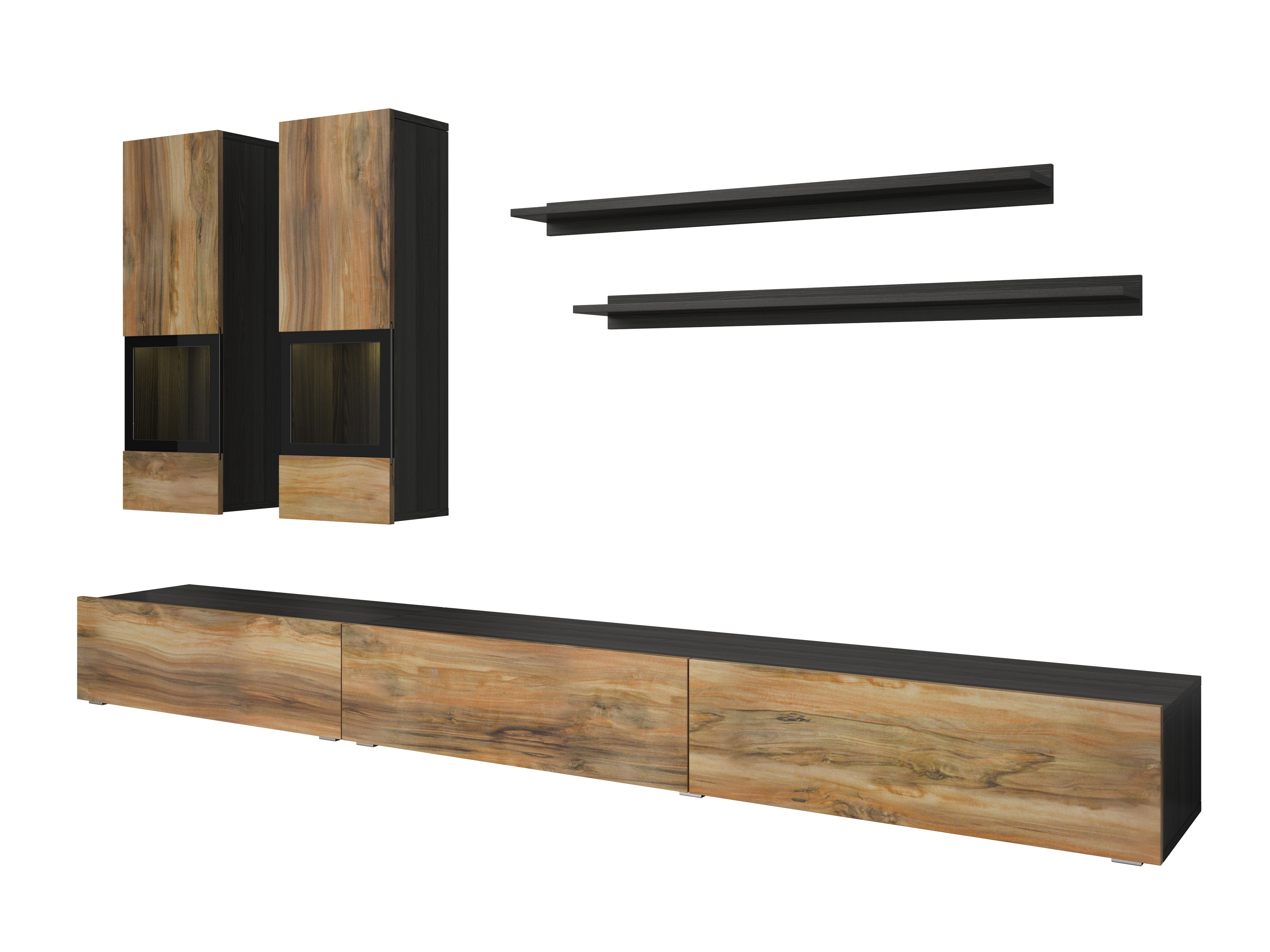 Living room set Serodeu 100 (Walnut + Dark brown)