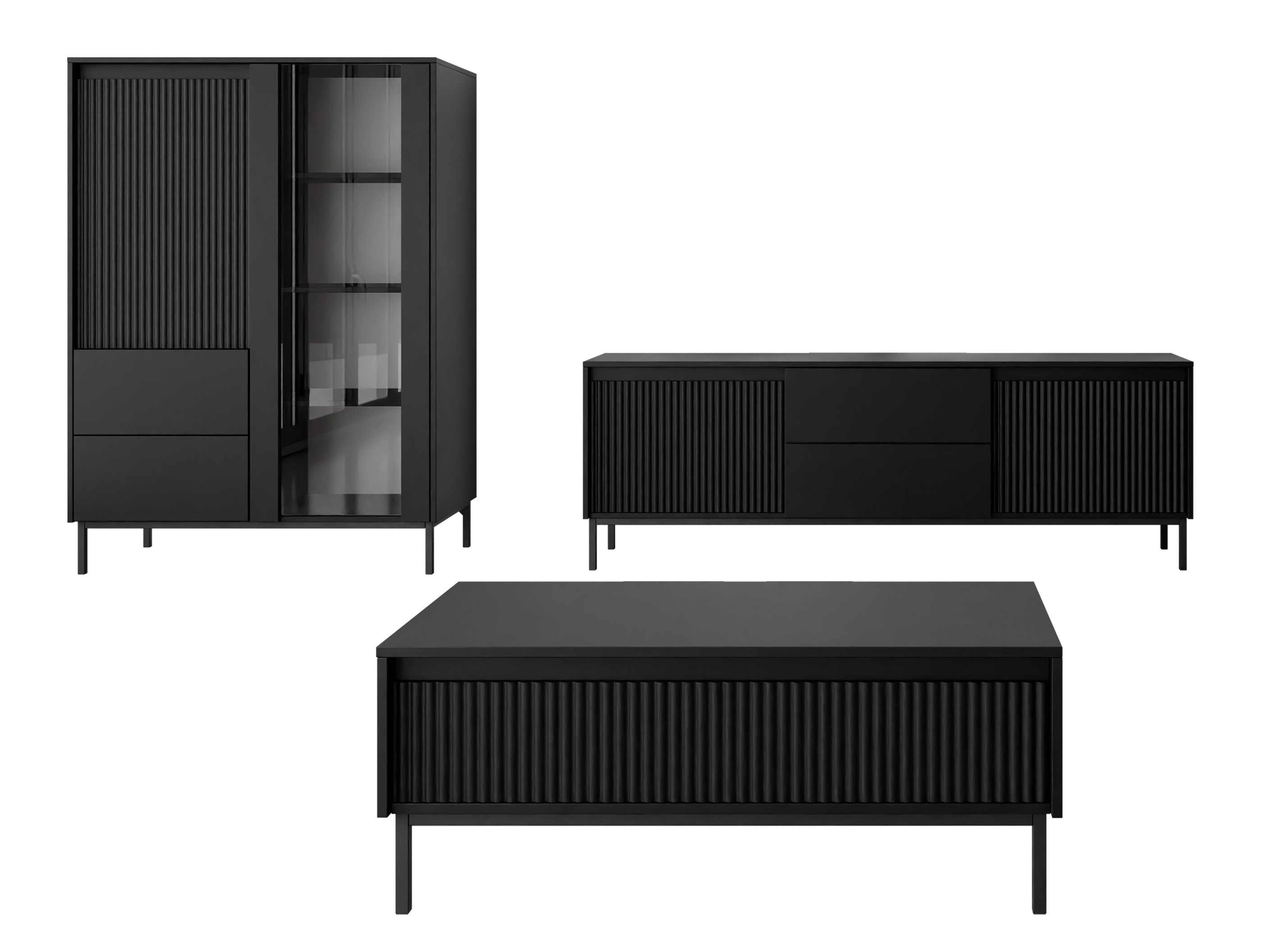 Living room set Comfivo Delruva V (Black)