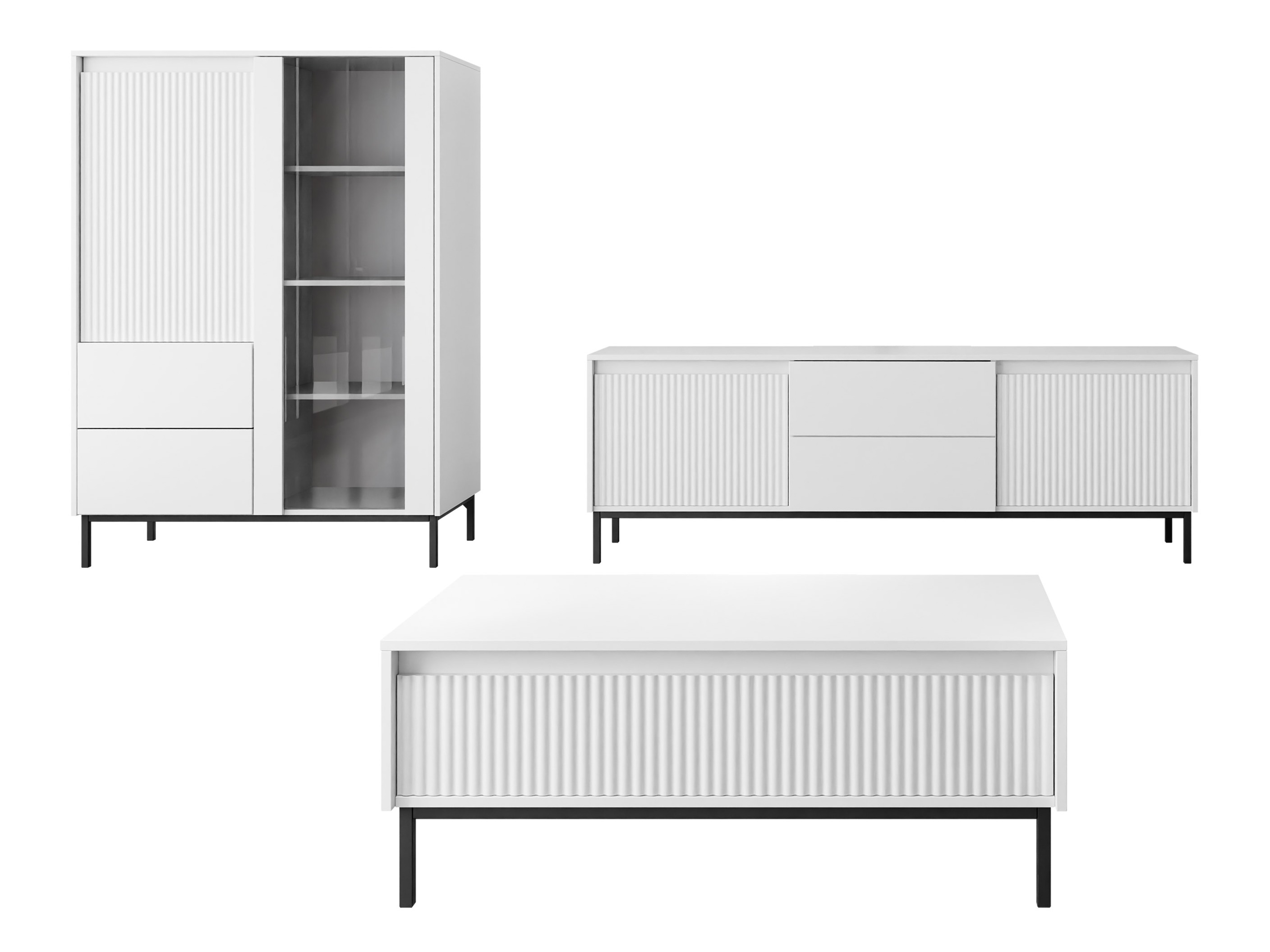 Living room set Comfivo Delruva V (White)