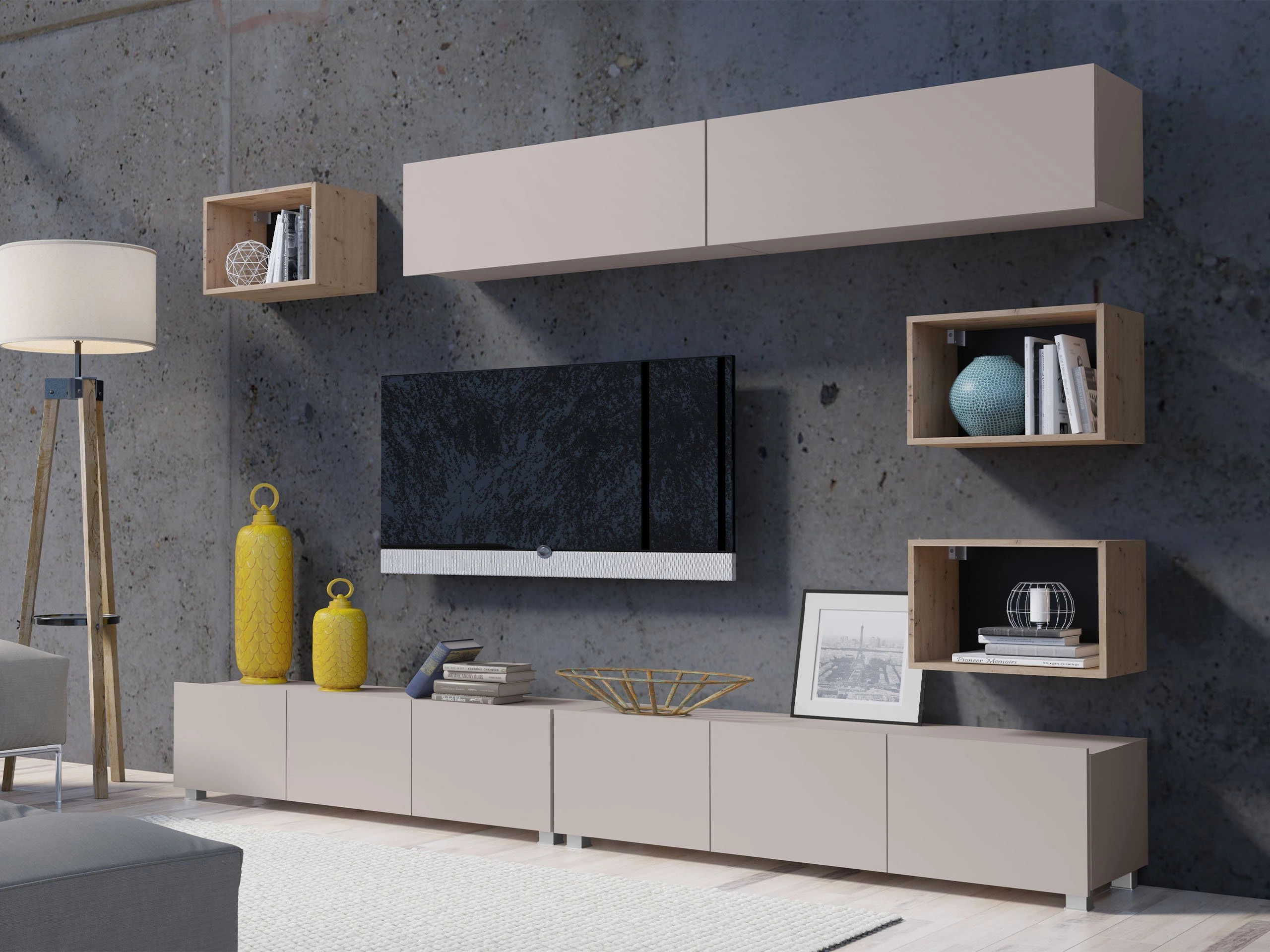 Living room set Remus XXXI (Cashmere + Artisan oak)