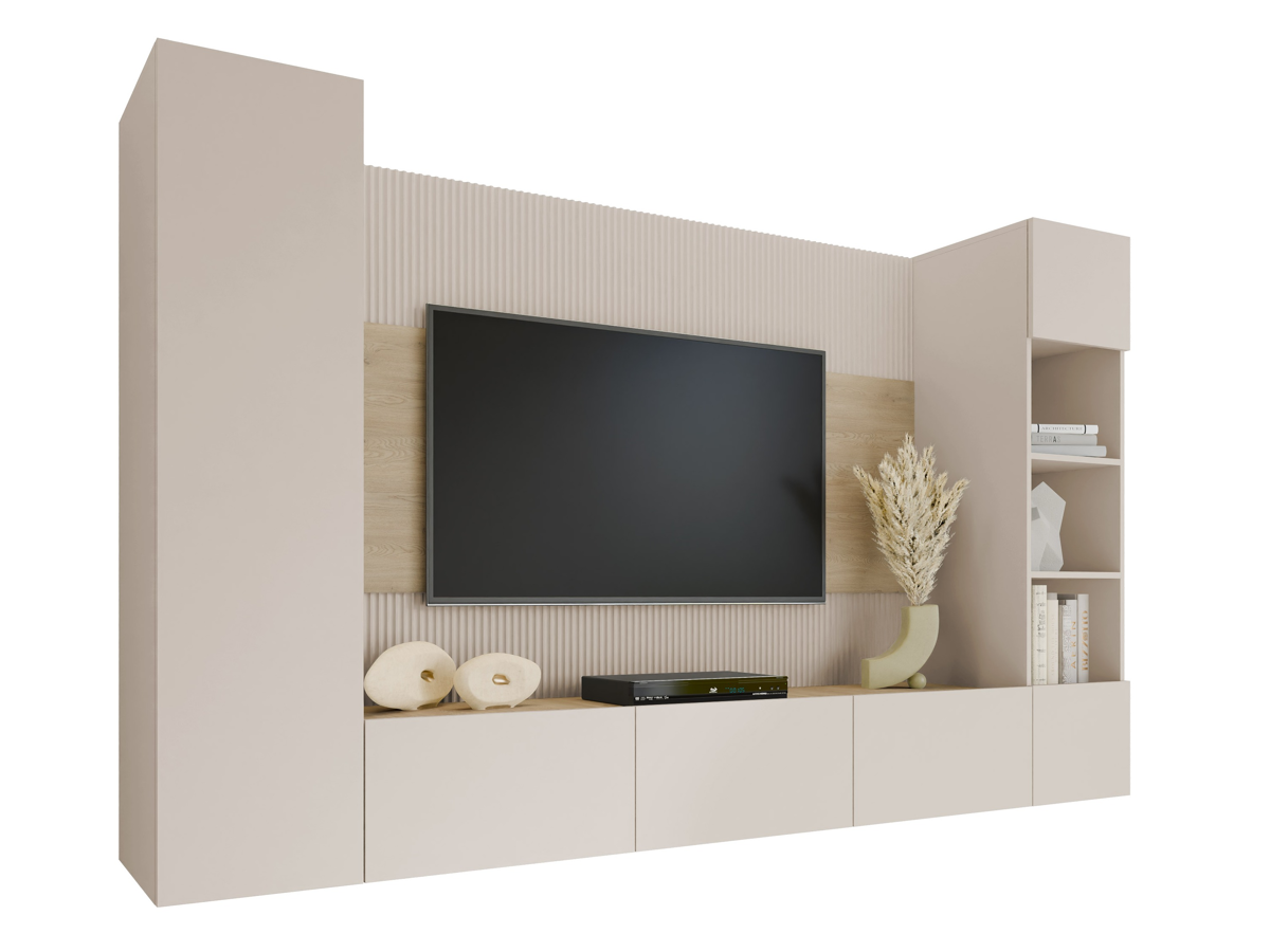 Living room set Comfivo 450 (Beige + Oak)
