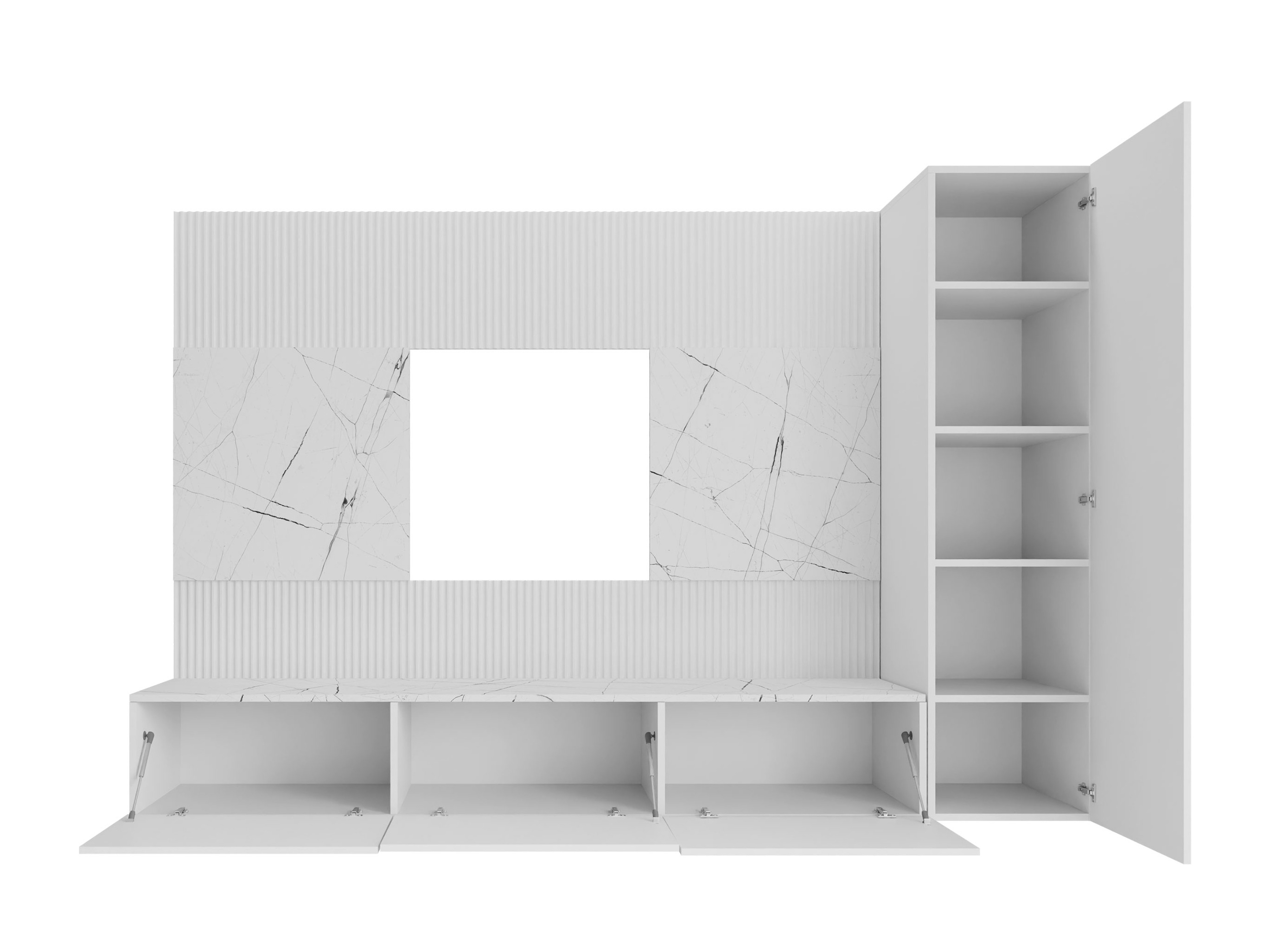 Living room set Comfivo 452 (Black + Black marble)