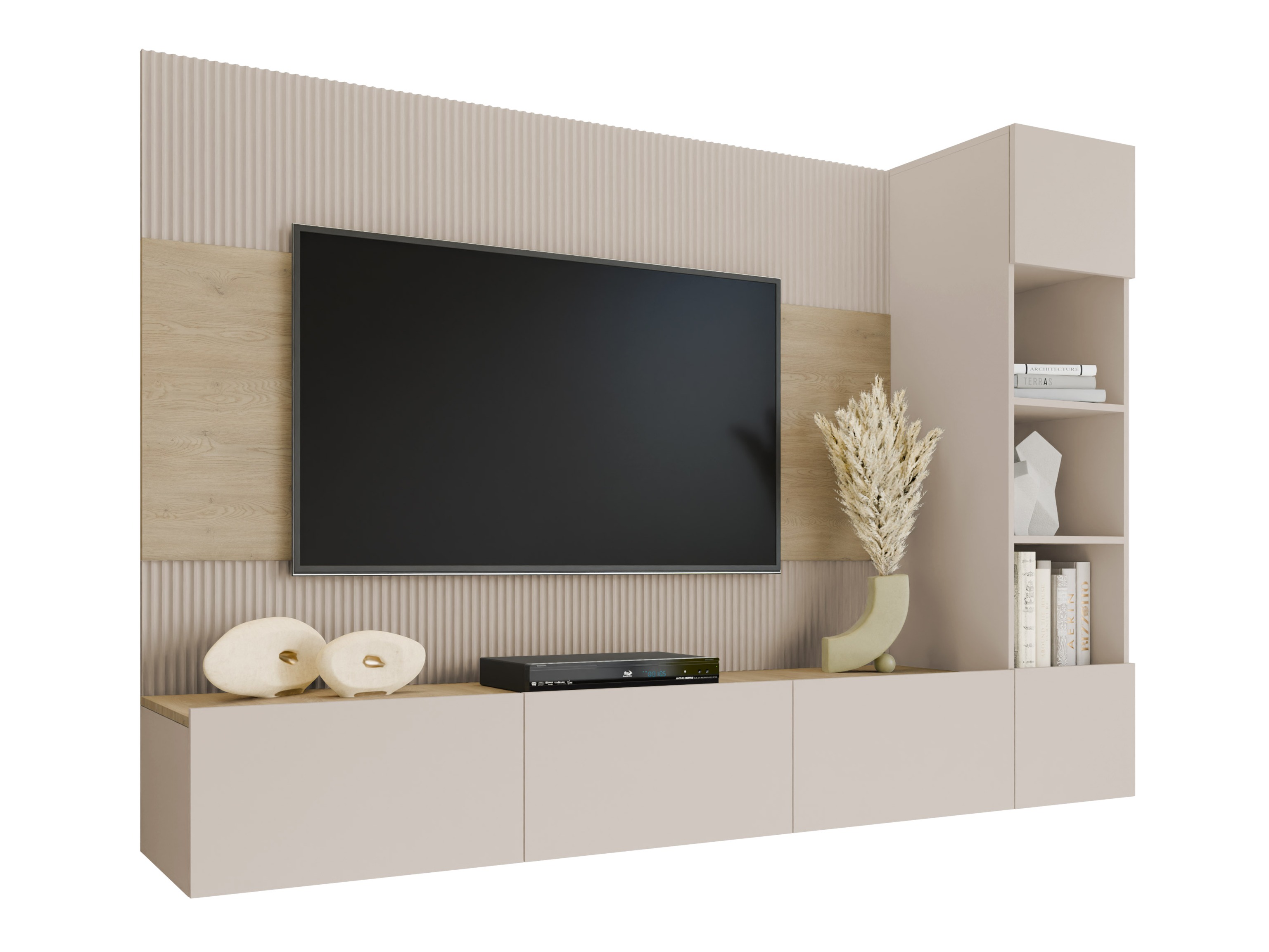 Living room set Comfivo Salix II (Beige + Cremona oak)