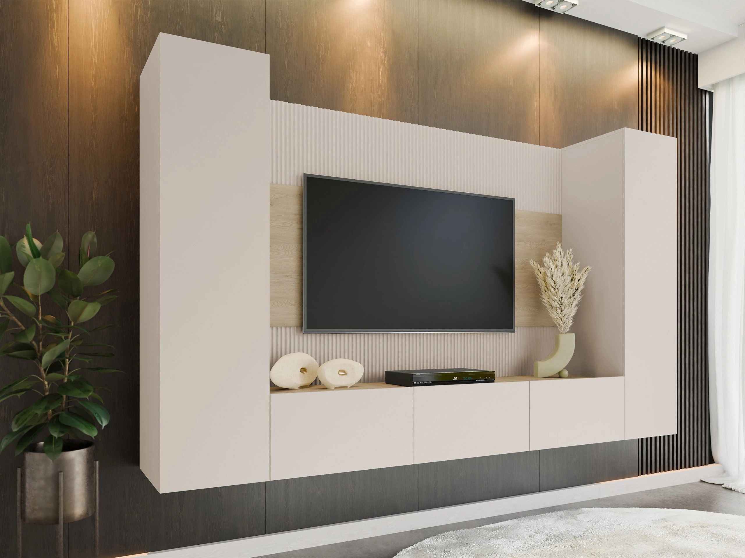 Living room set Comfivo Salix V (Beige + Cremona oak)