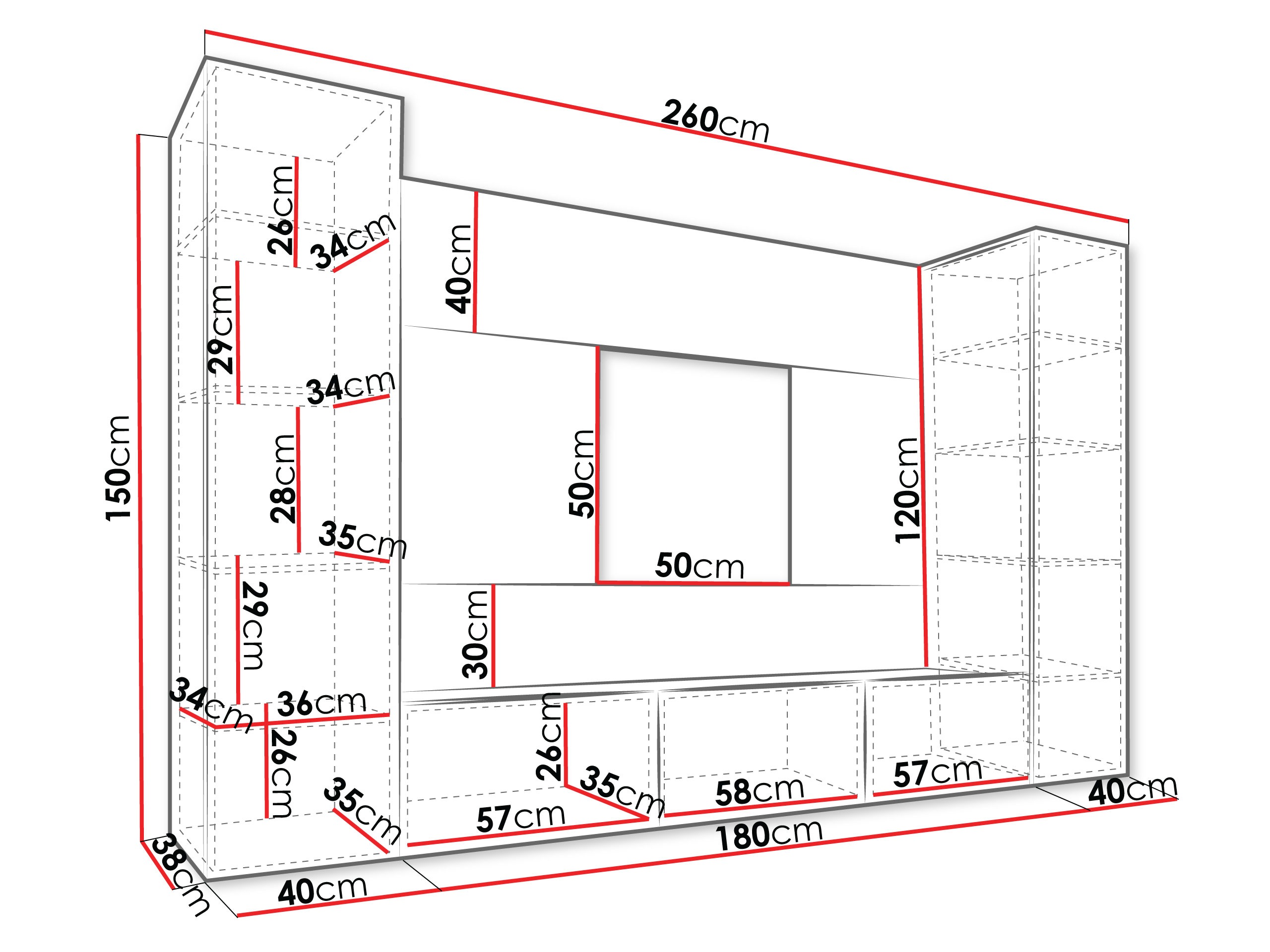 Living room set Comfivo Salix V (White + White marble)