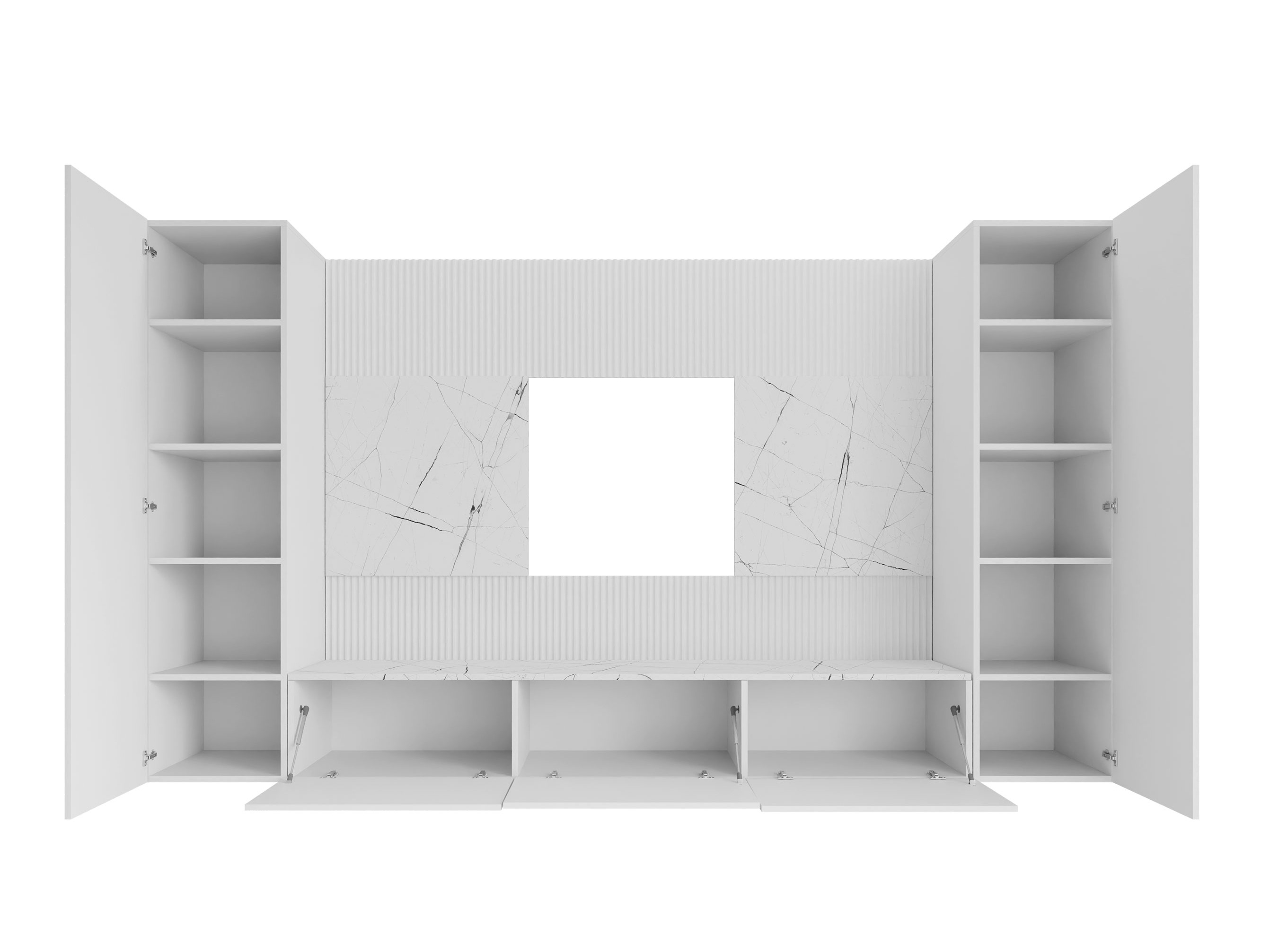 Living room set Comfivo Salix V (White + White marble)