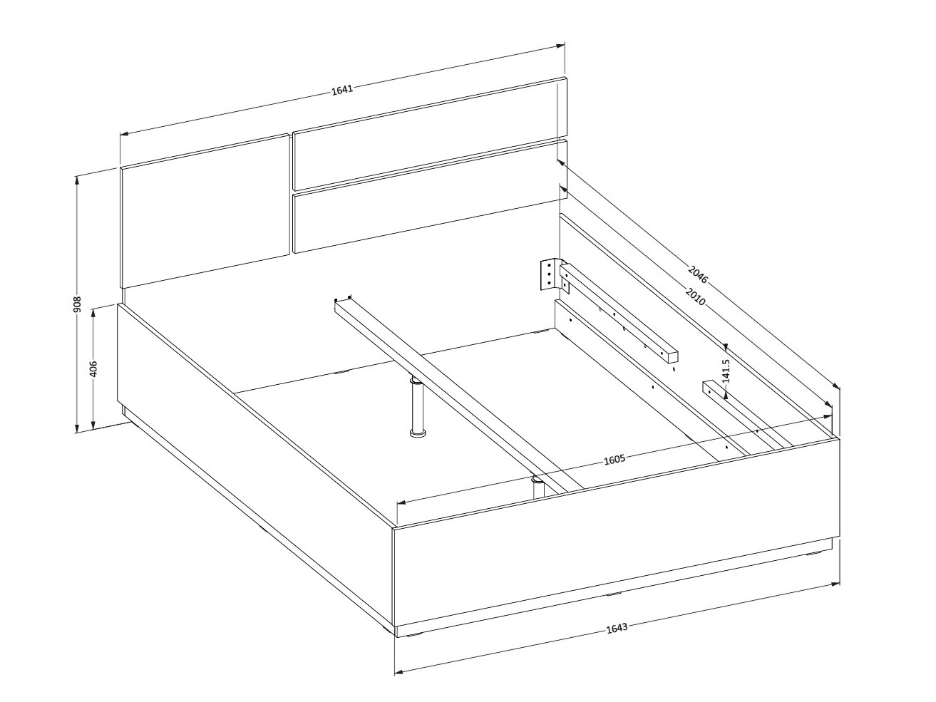 Bed Alfere 123 (White)
