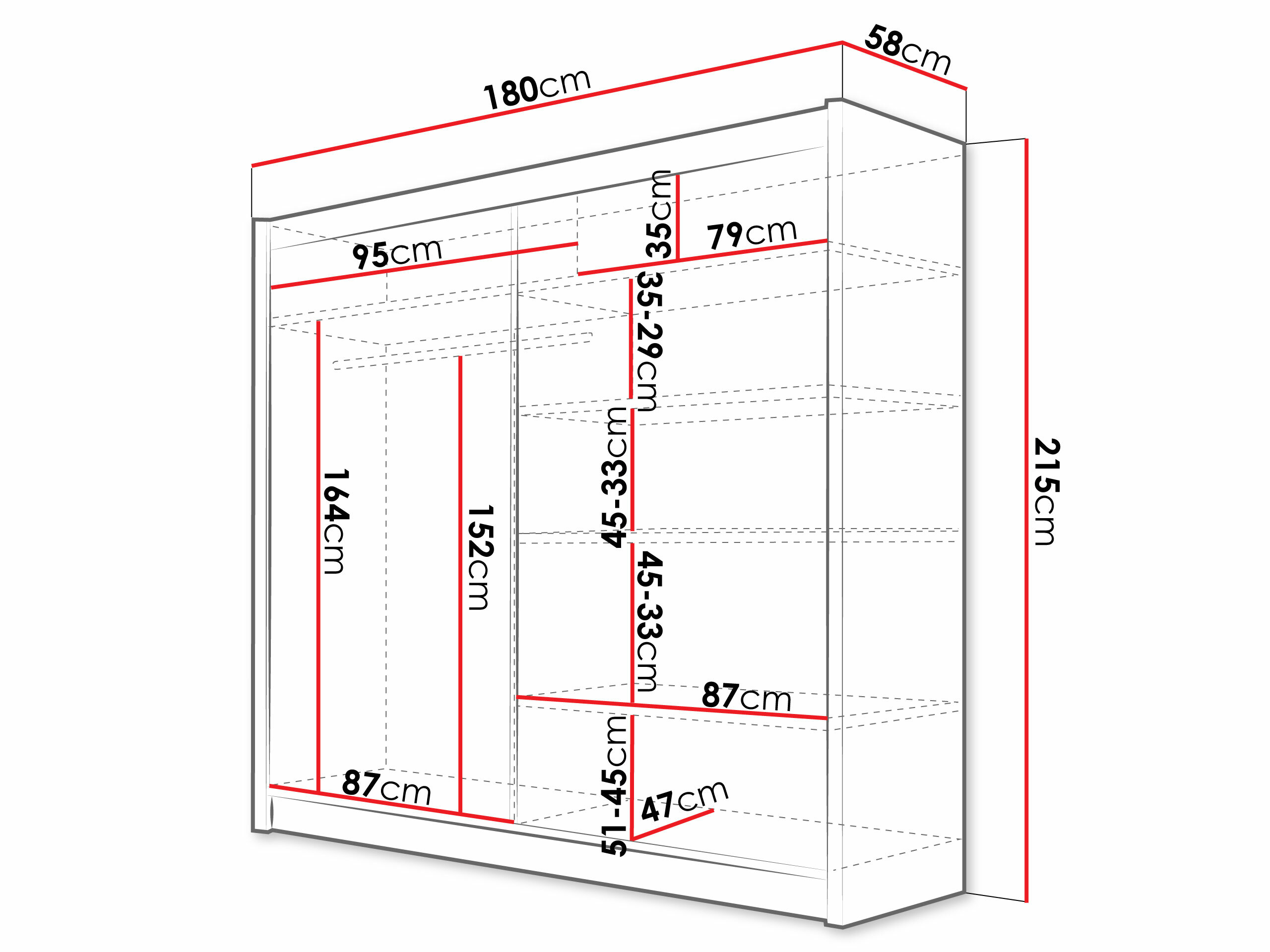 Wardrobe Closico Area (White)