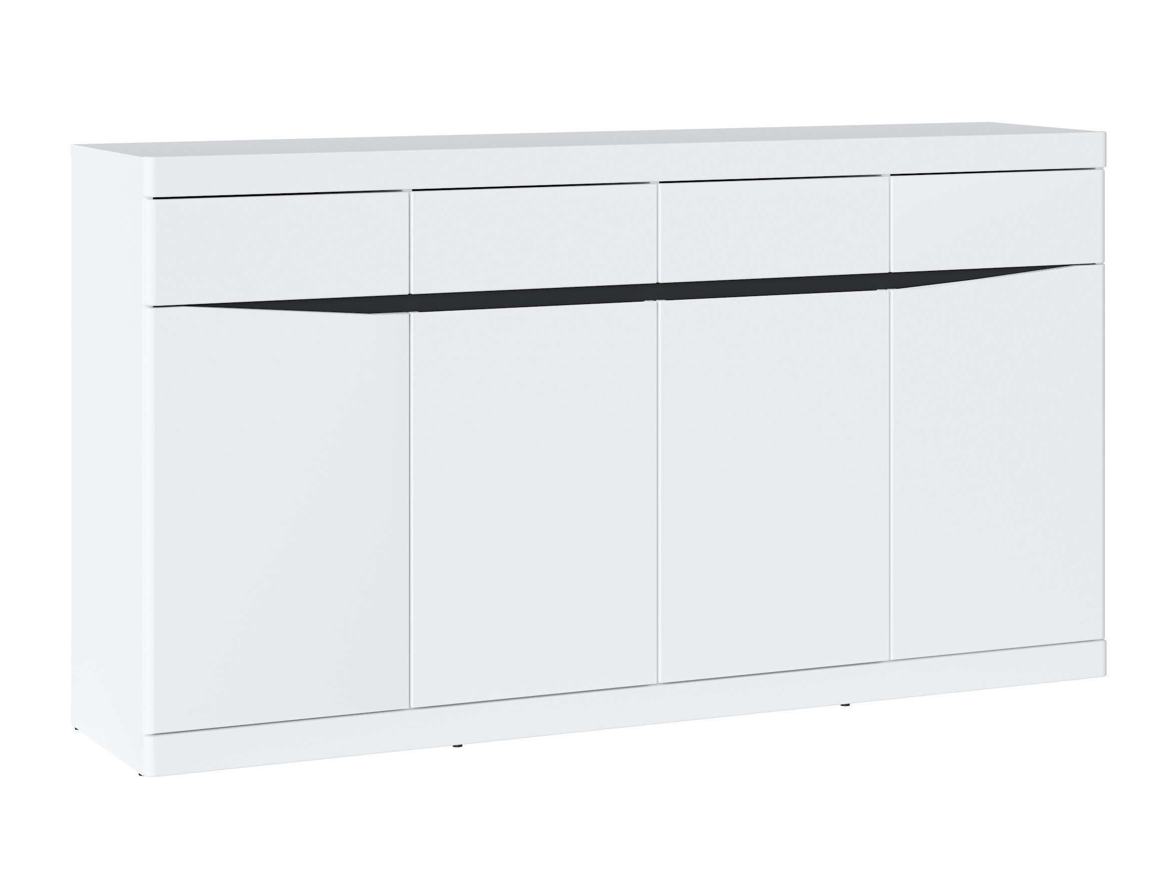 Chest of drawers Venlori 124 (White + Graphite)