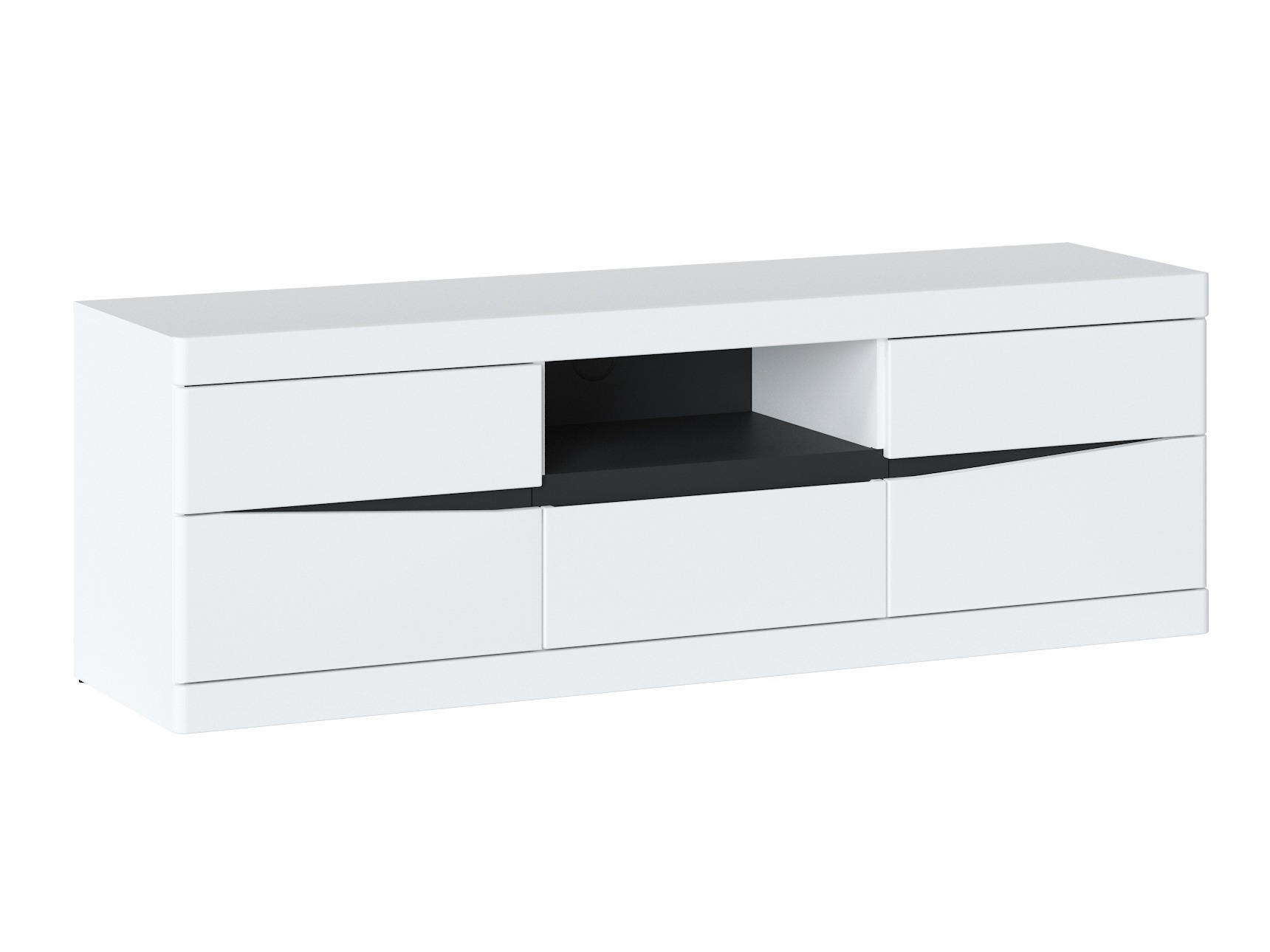 TV stand Venlori 121 (White + Graphite)