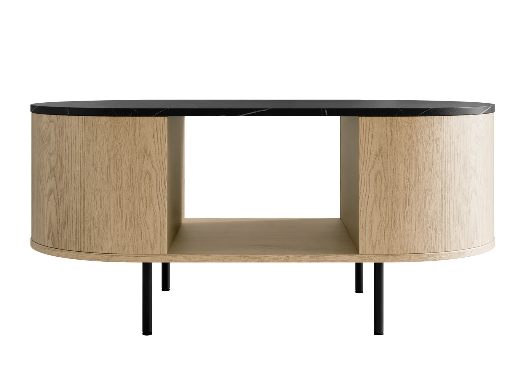 Coffee table Comfivo Livtena (Black marble + Black)