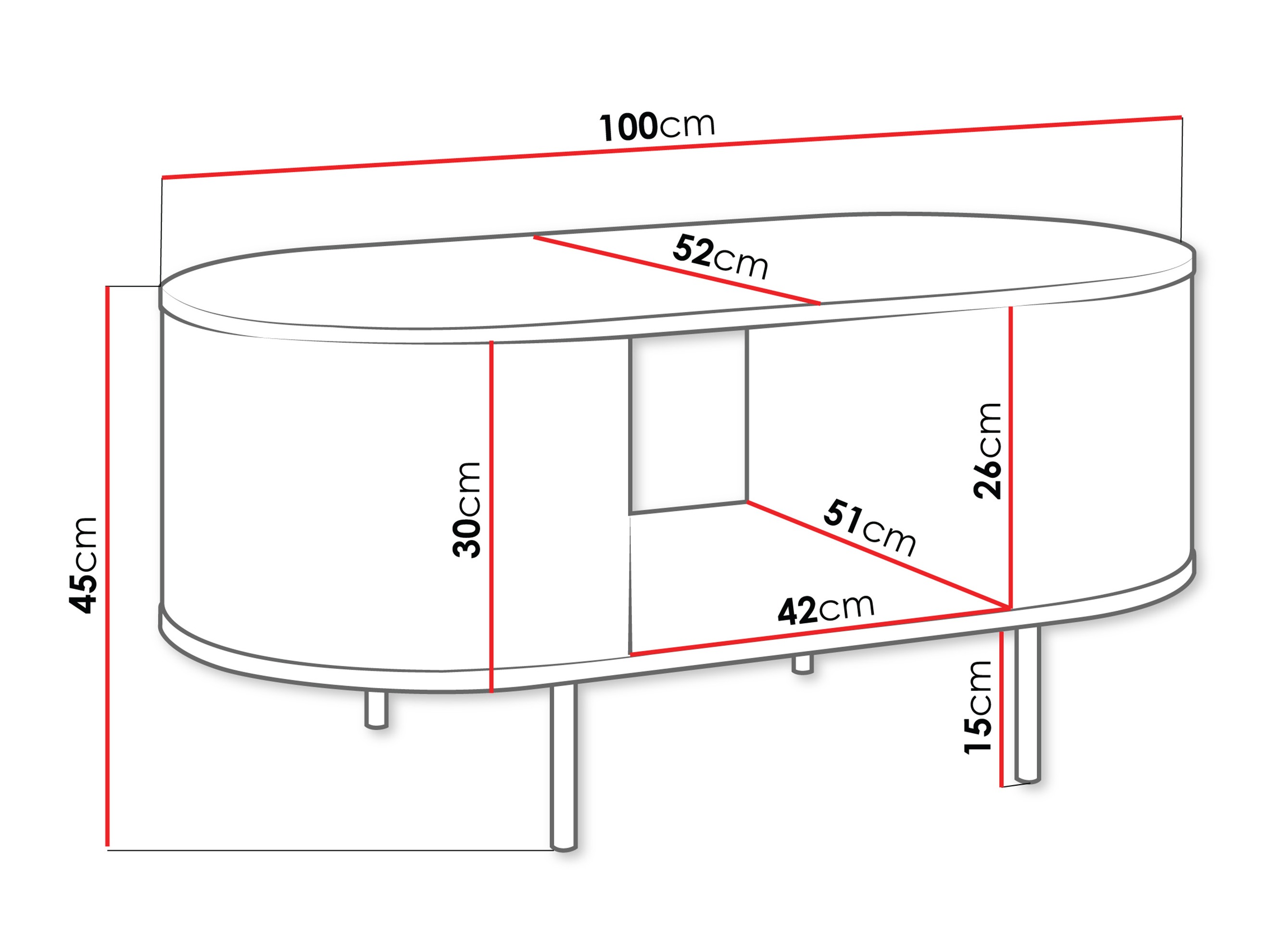 Coffee table Comfivo Livtena (White marble + Golden)