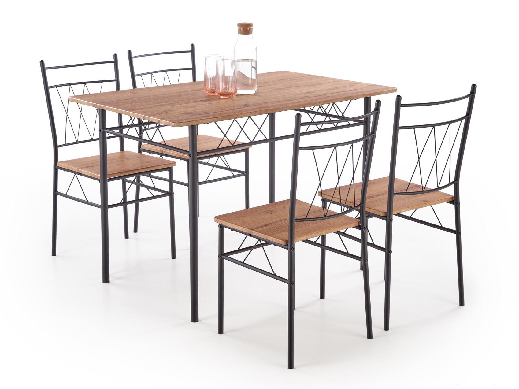 Dining set Houston 1251 (Oak + Black)