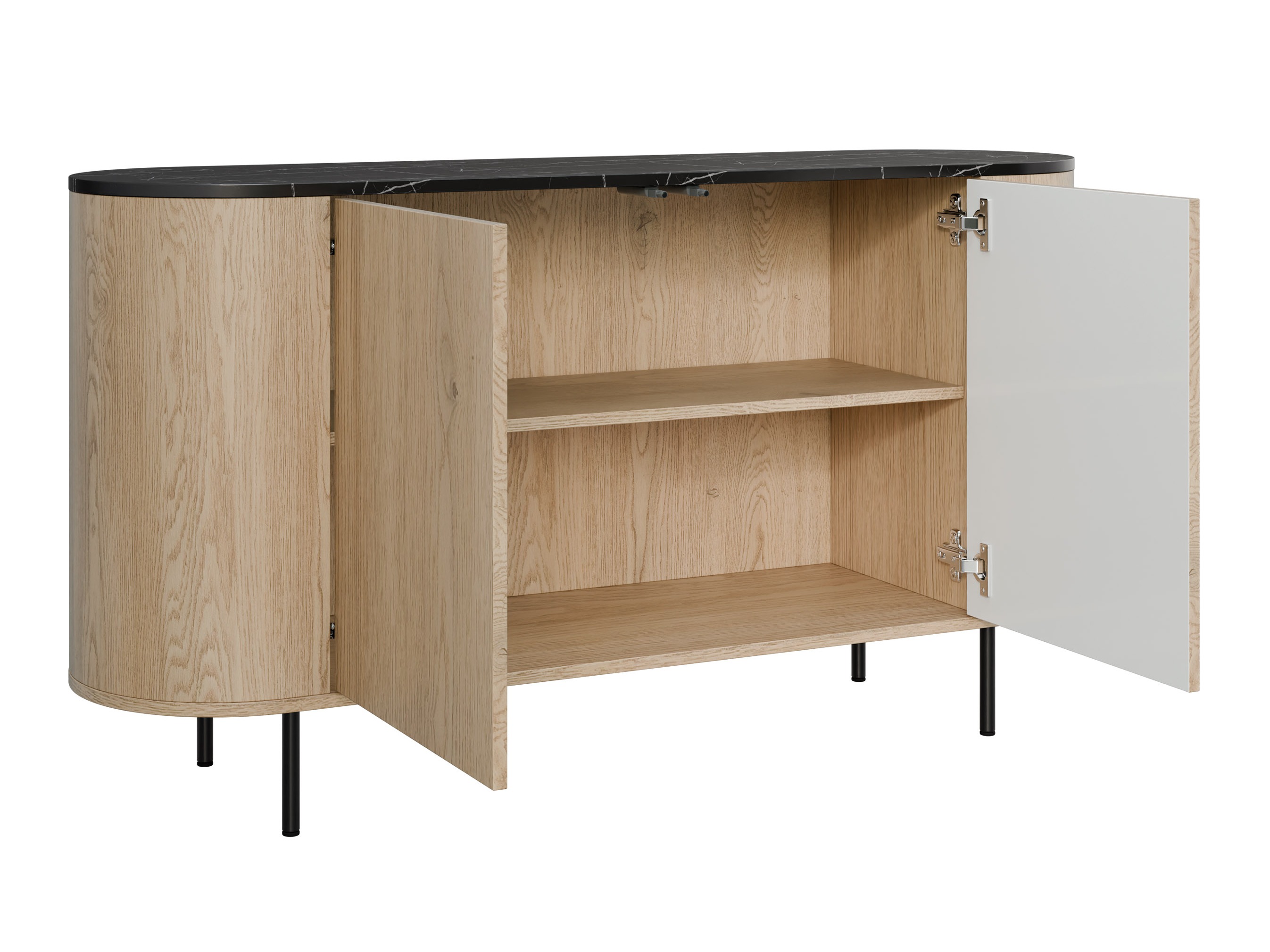 Living room set Comfivo Livtena (Black marble + Black)