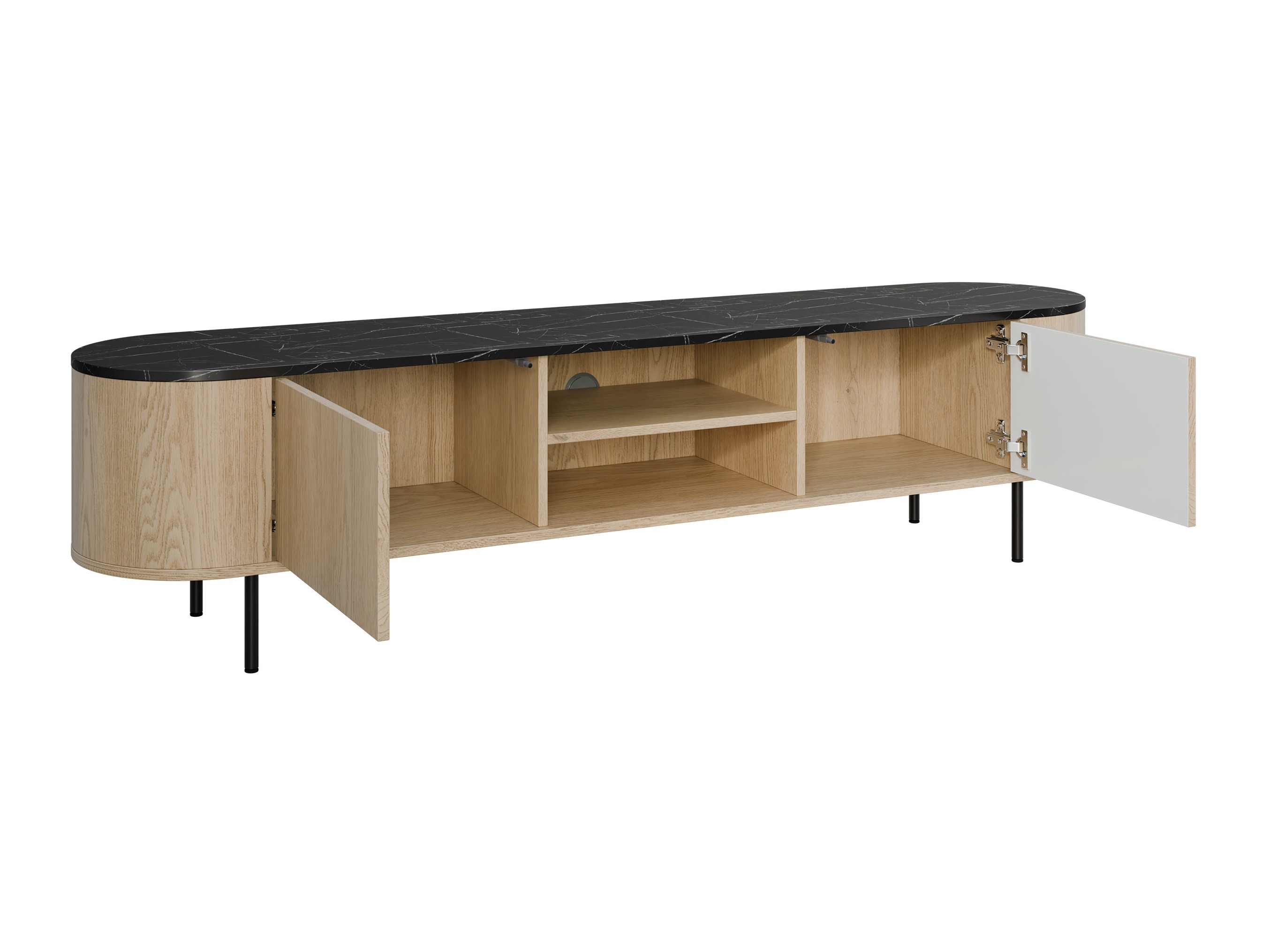 Living room set Comfivo Livtena (Black marble + Black)