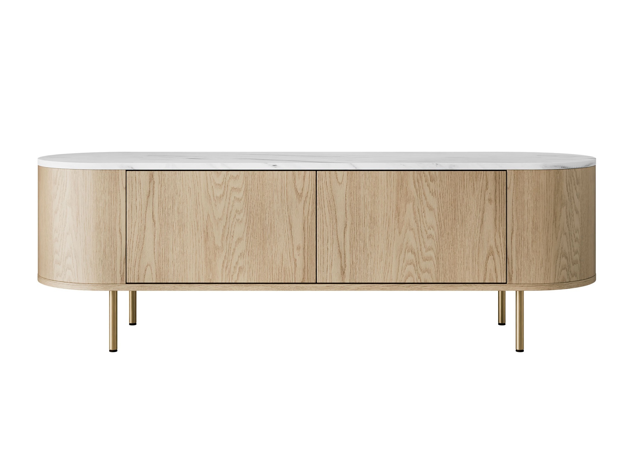 TV stand Comfivo Livtena (White marble + Golden)