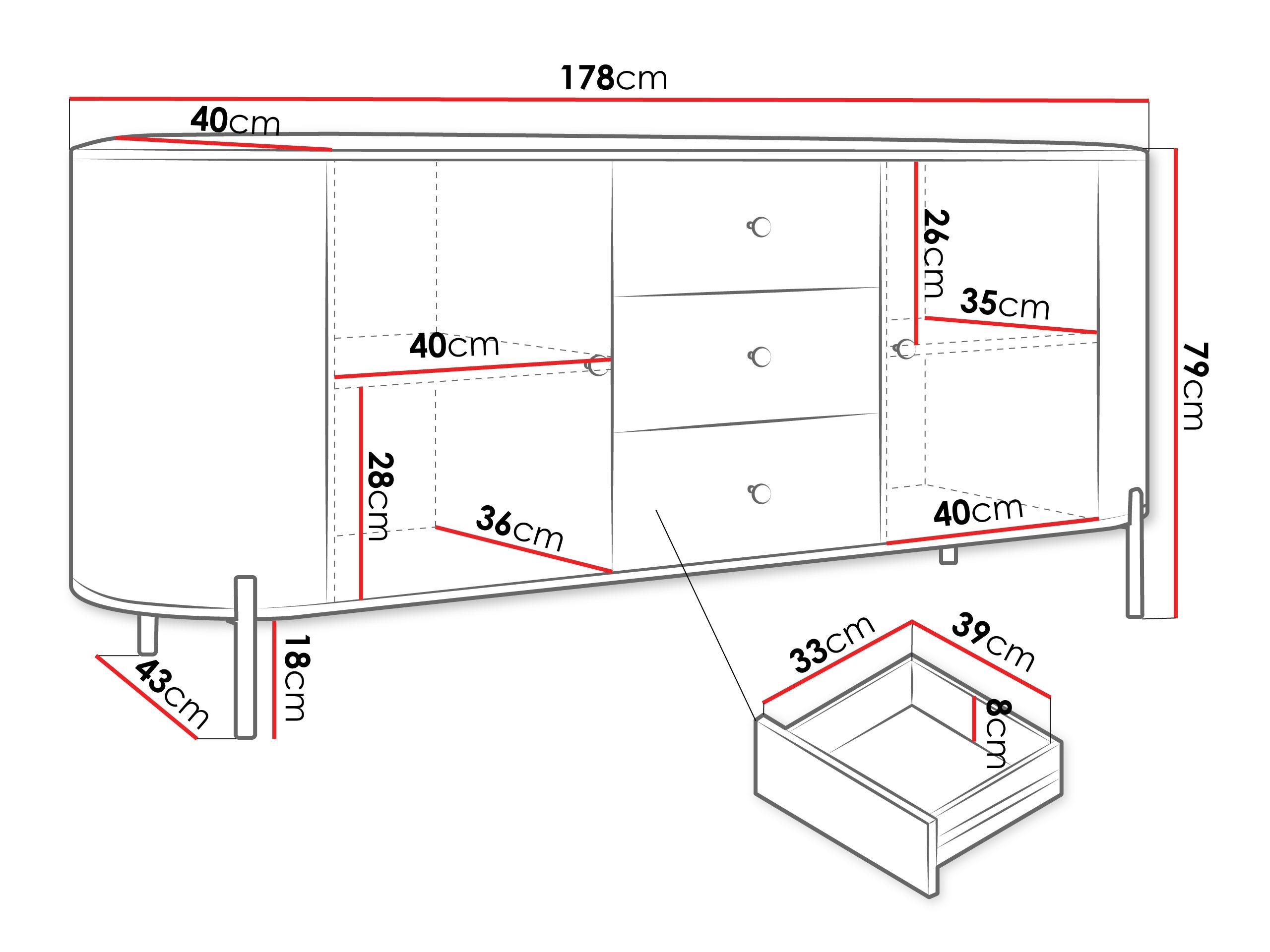 Chest of drawers Comfivo Mirsoni