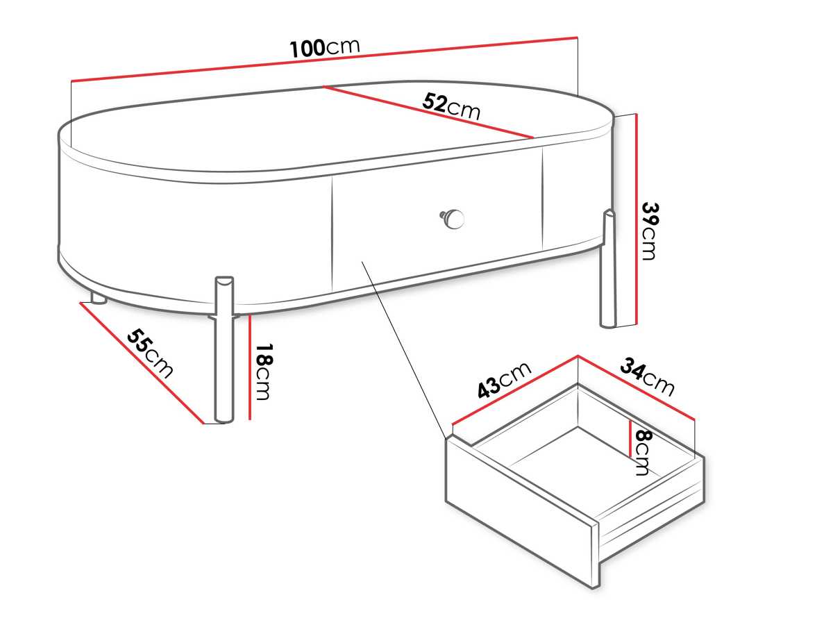 Coffee table Comfivo Mirsoni 102