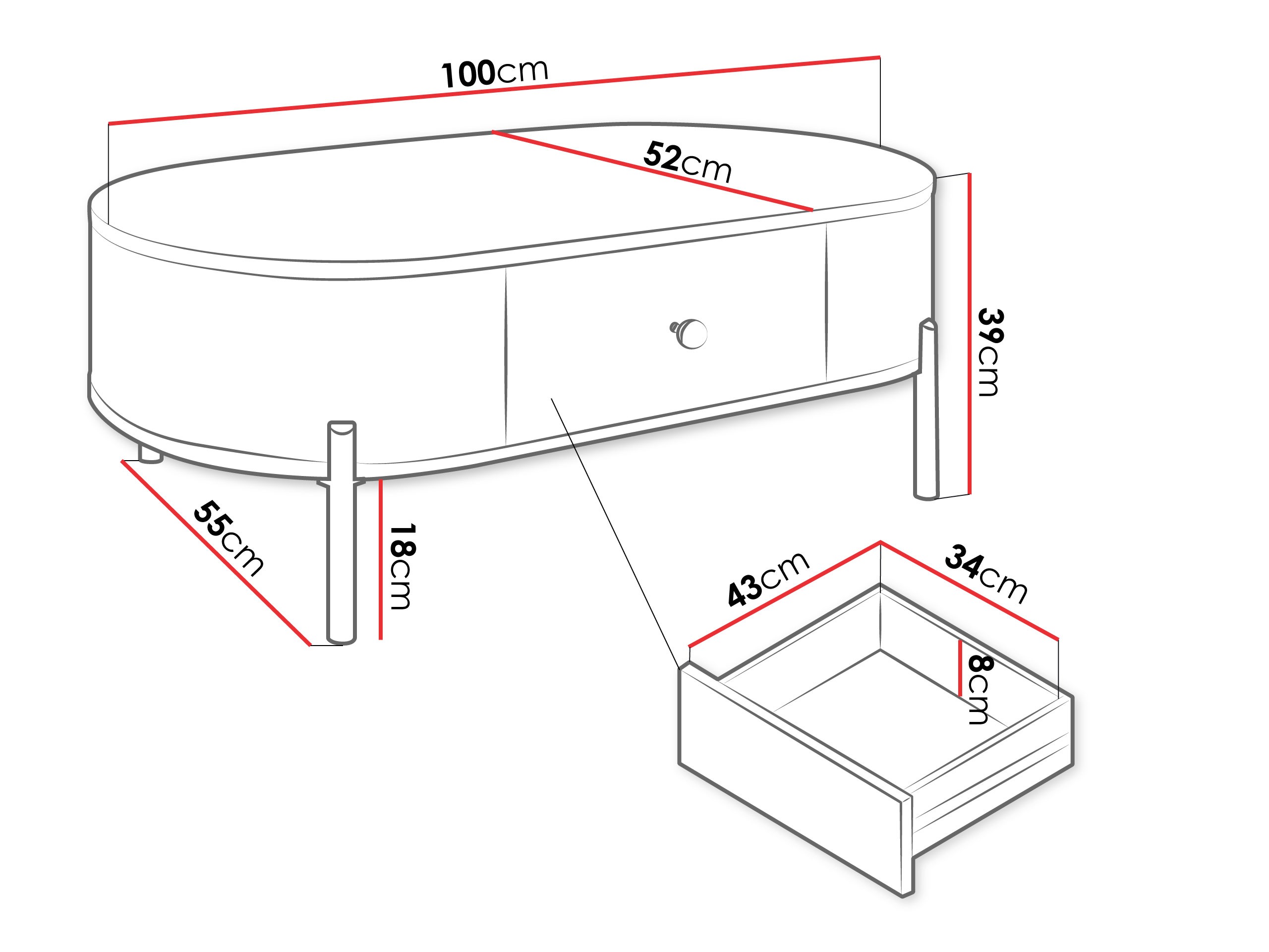 Coffee table Comfivo Mirsoni