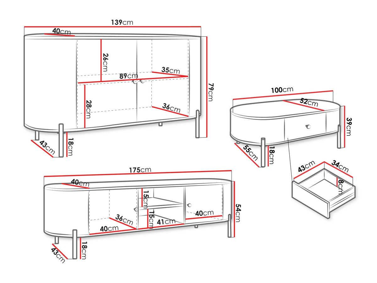 Living room set Comfivo Mirsoni 104