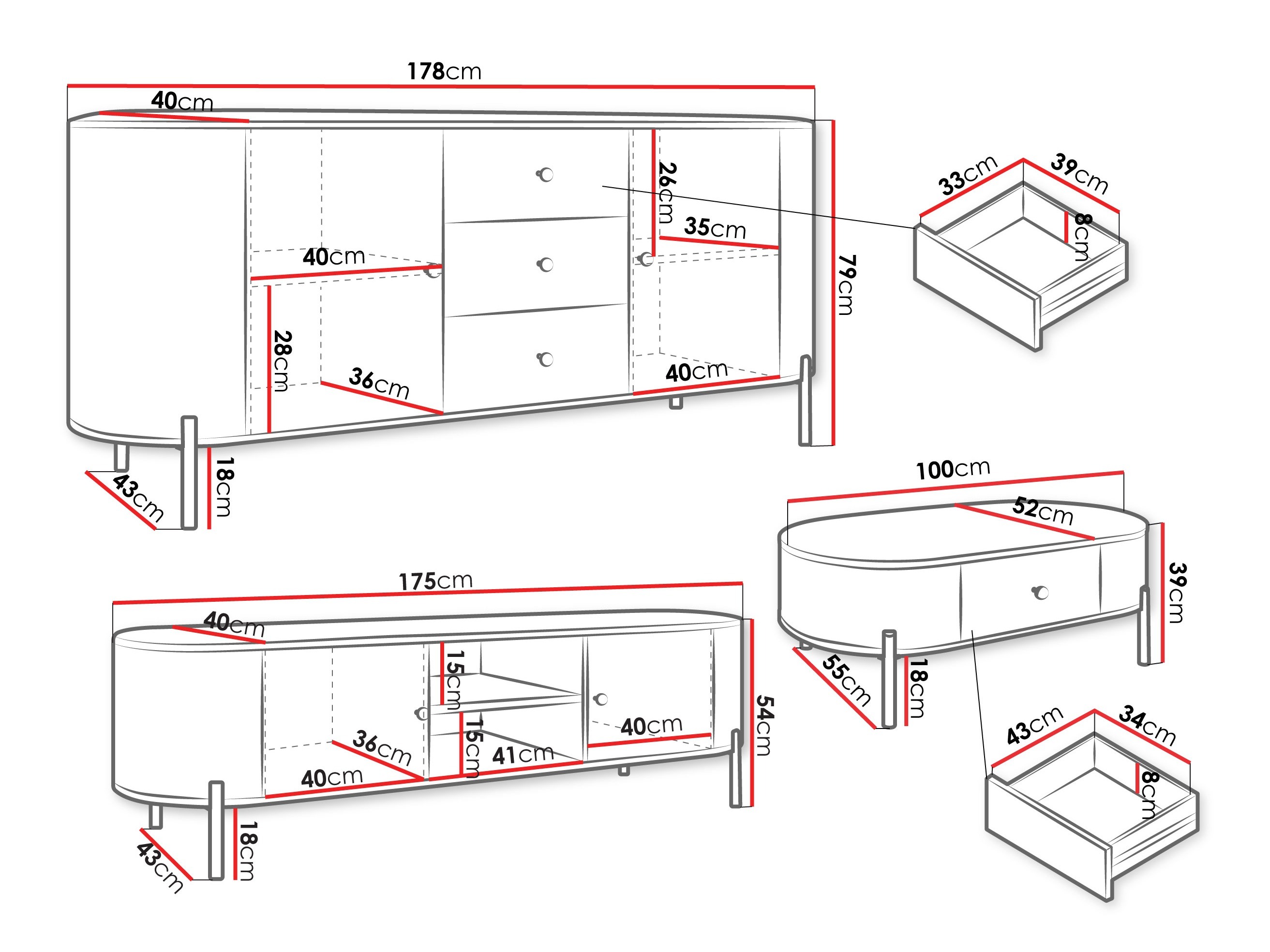 Living room set Comfivo Mirsoni 105