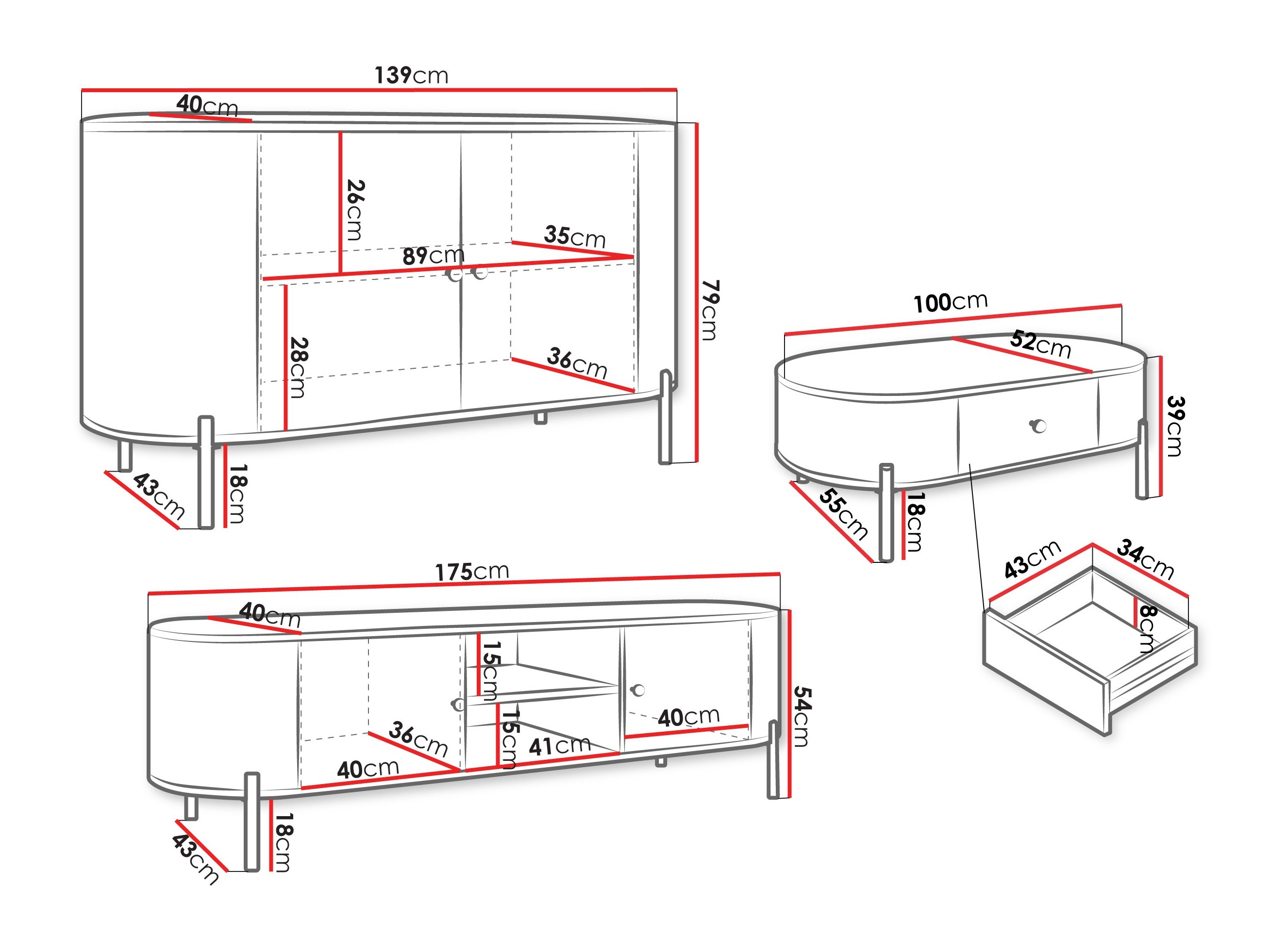 Living room set Comfivo Mirsoni II