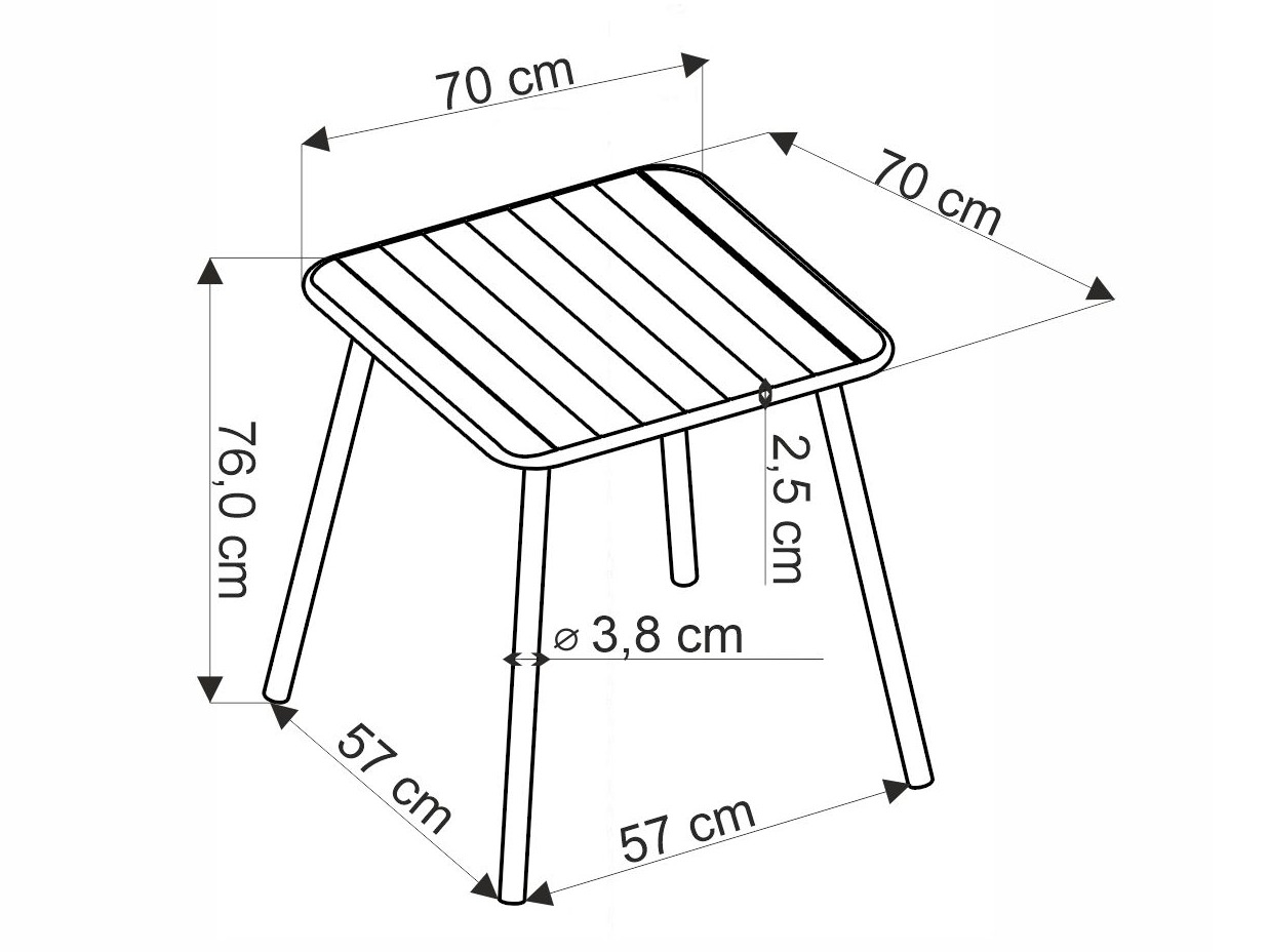 Outdoor table Houston 1992 (Black)