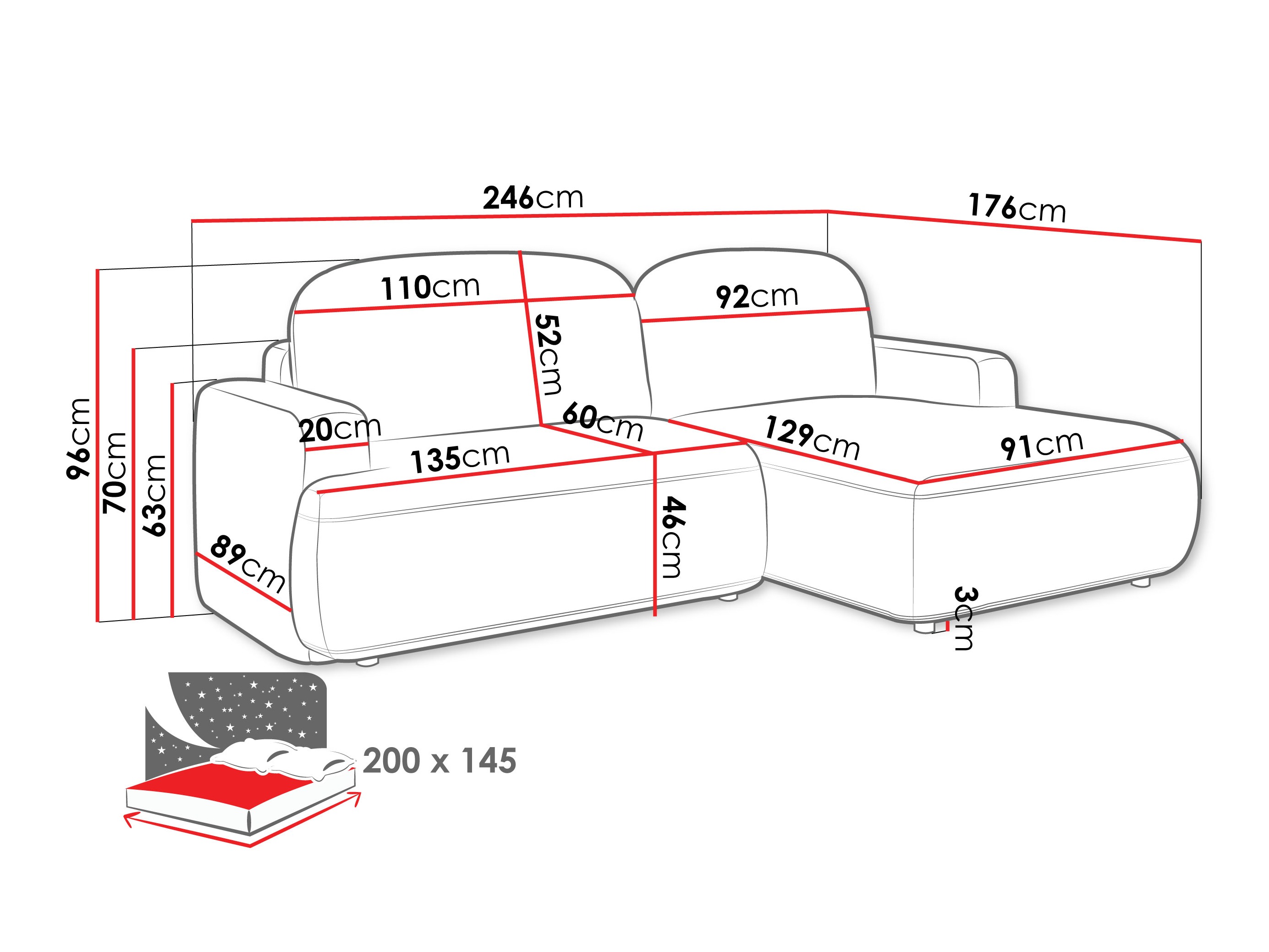 Corner sofa ComfiDream Marila (Perfect Harmony 02)