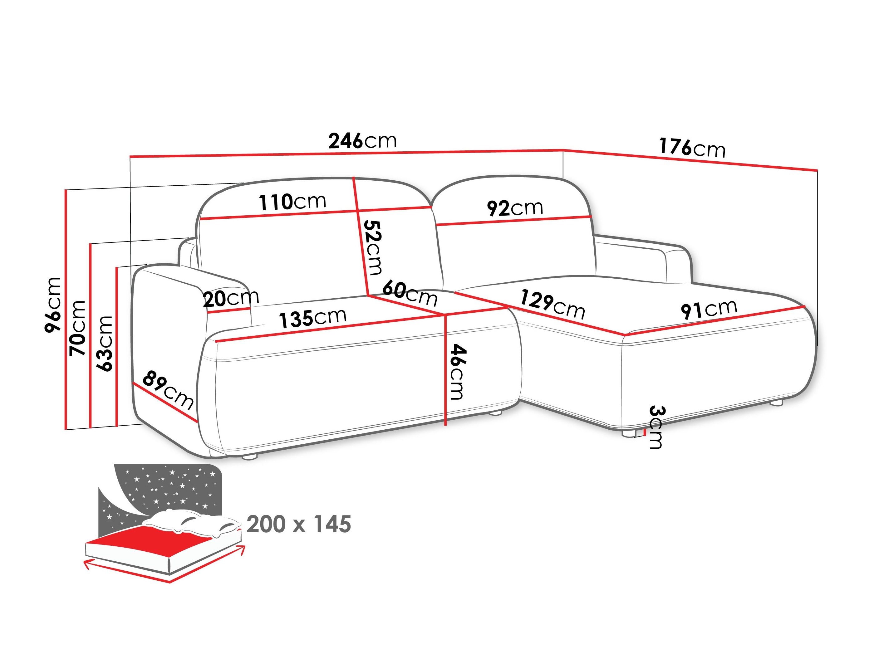 Corner sofa ComfiDream Marila (Perfect Harmony 77)