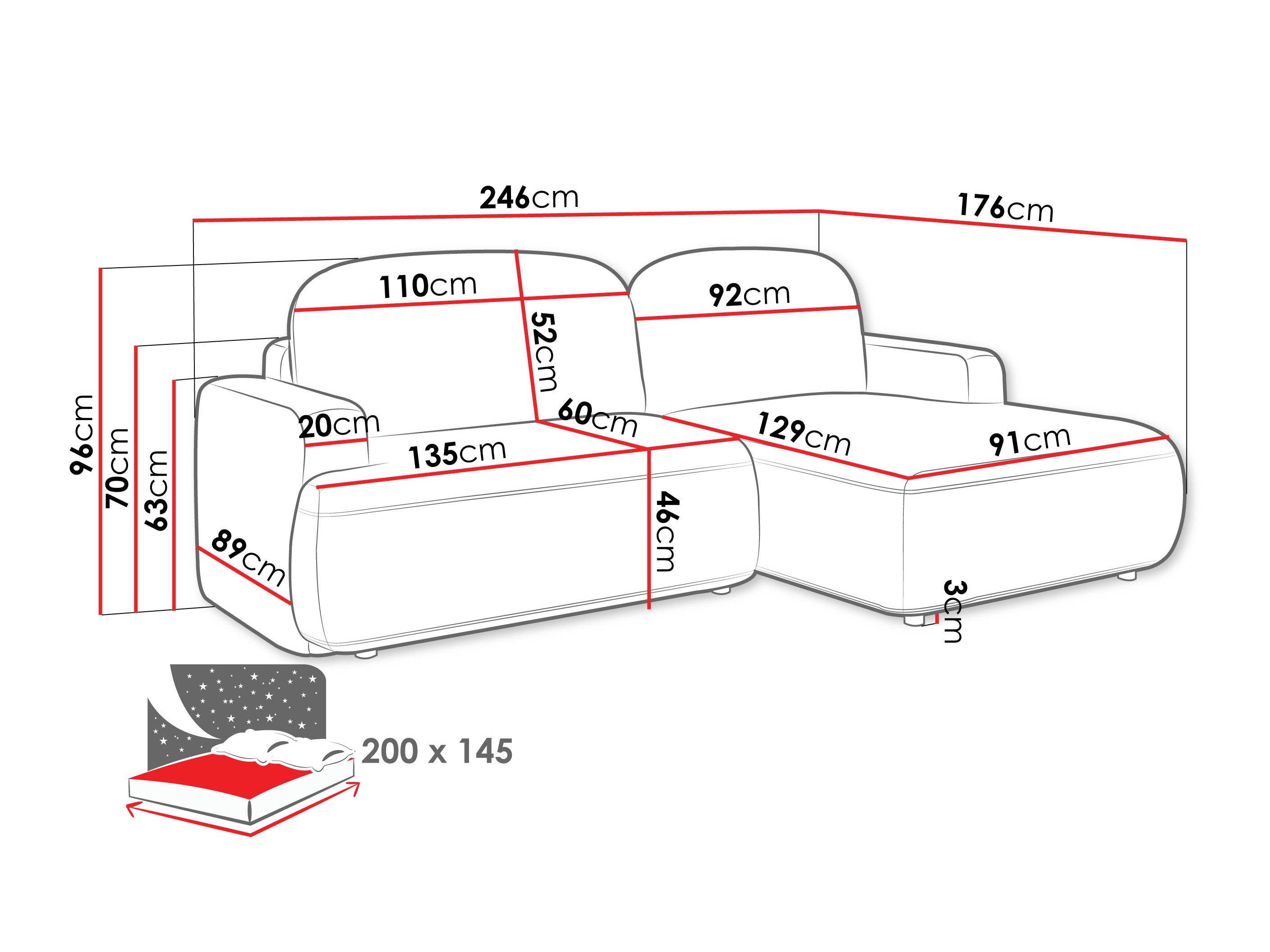 Corner sofa ComfiDream Marila (Perfect Harmony 82)
