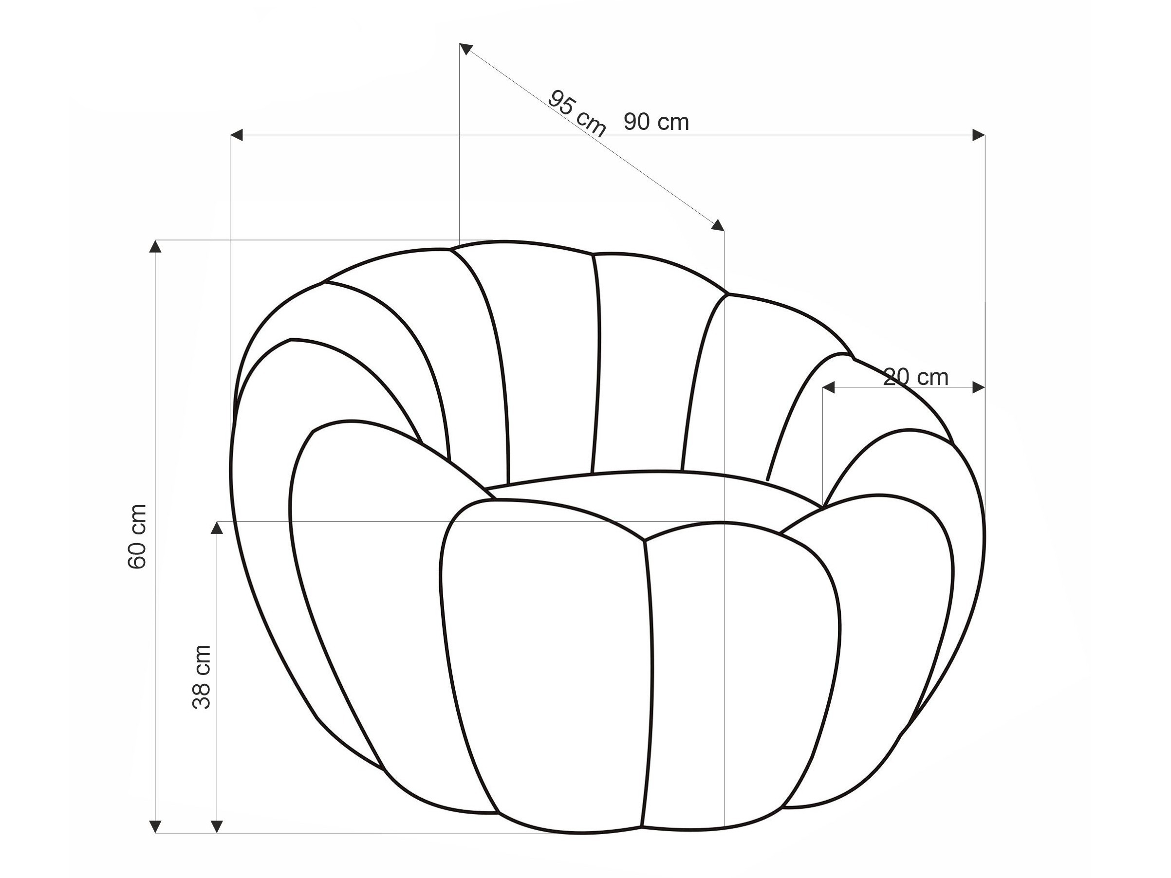 Armchair Houston Lana (Cream)