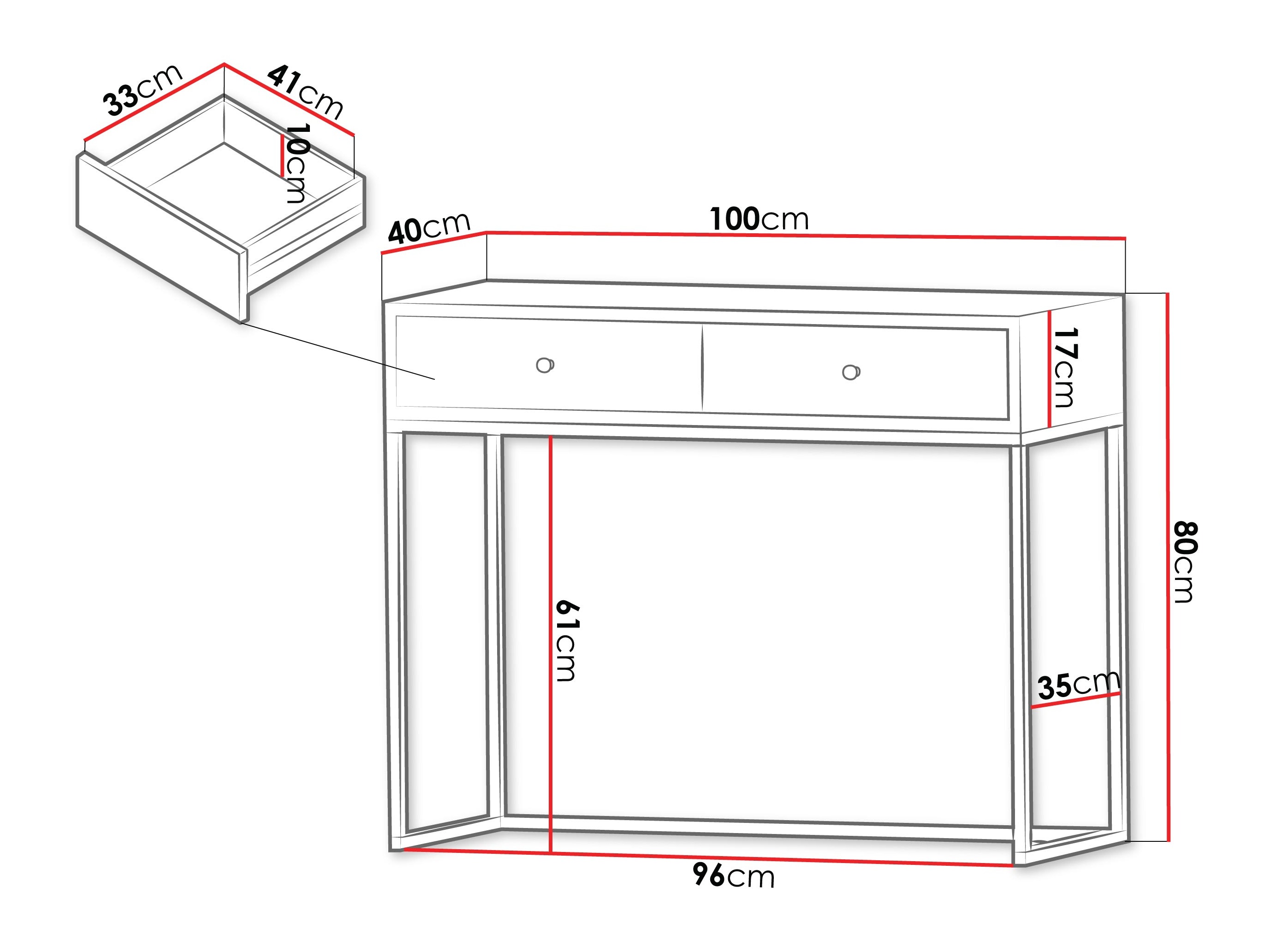Console table Comfivo Modestia (Cashmere)