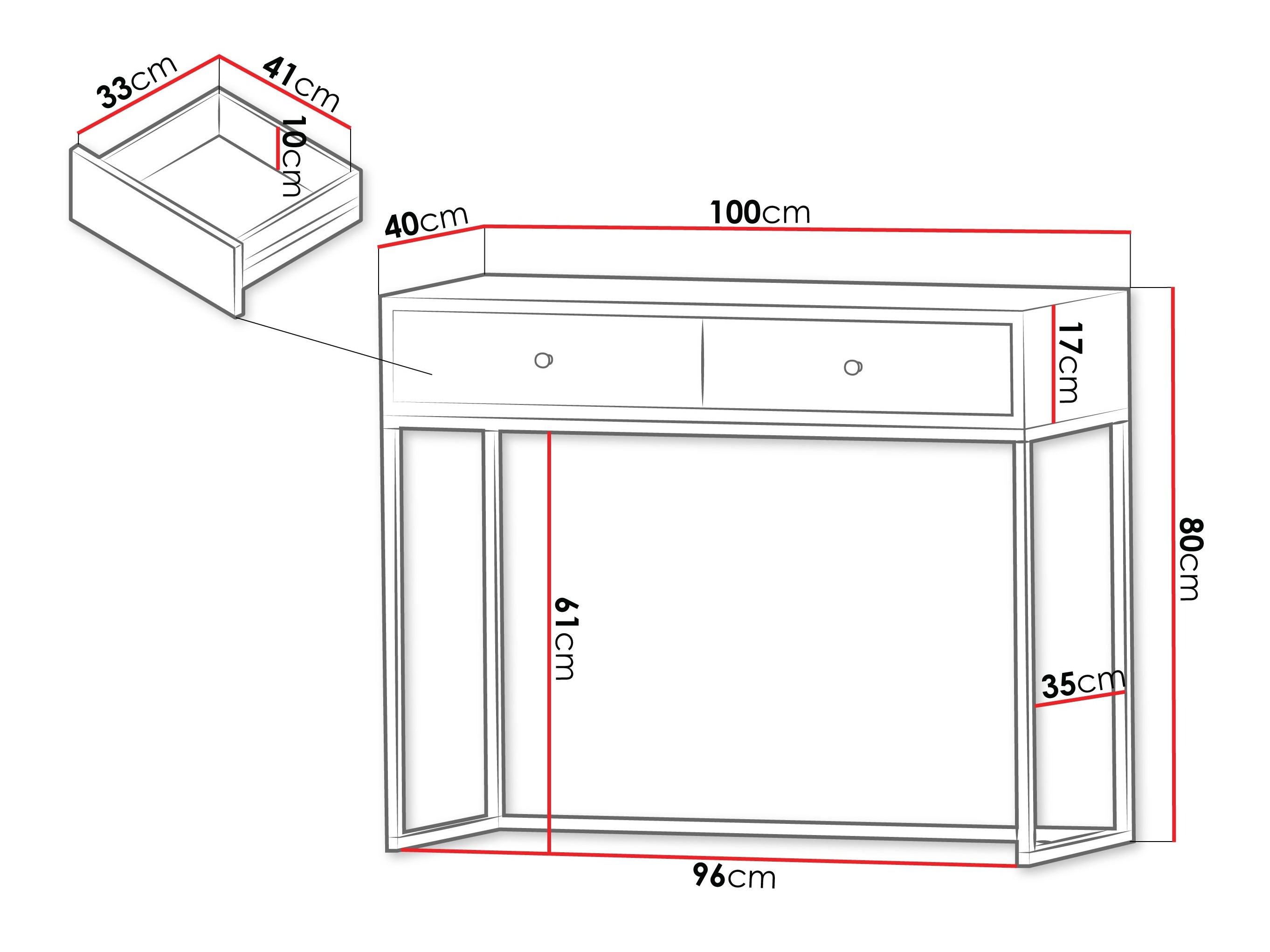Console table Comfivo Modestia (White)