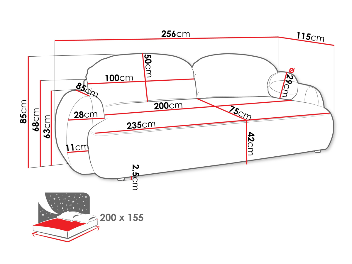 Sofa bed TrendyNest 114 (Now or never 03)