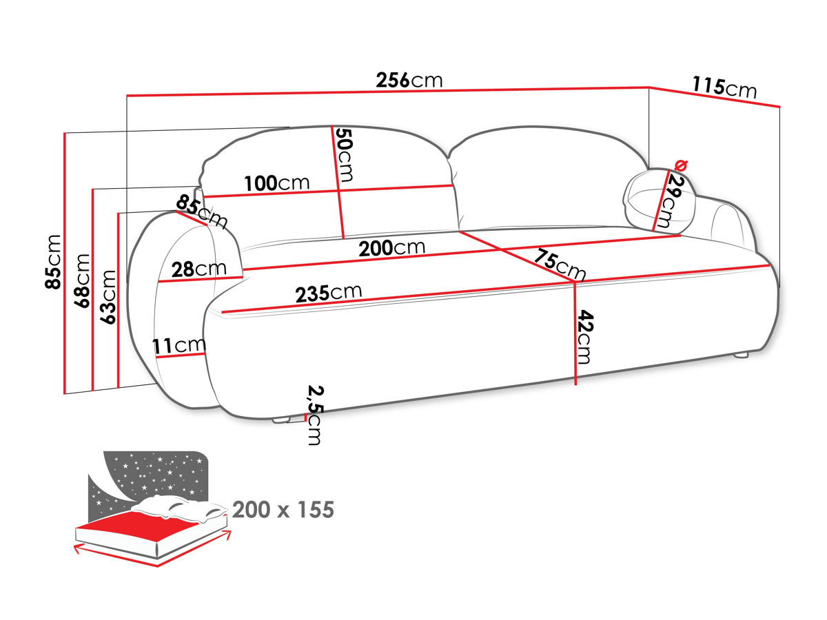 Sofa bed TrendyNest 114 (Now or never 16)