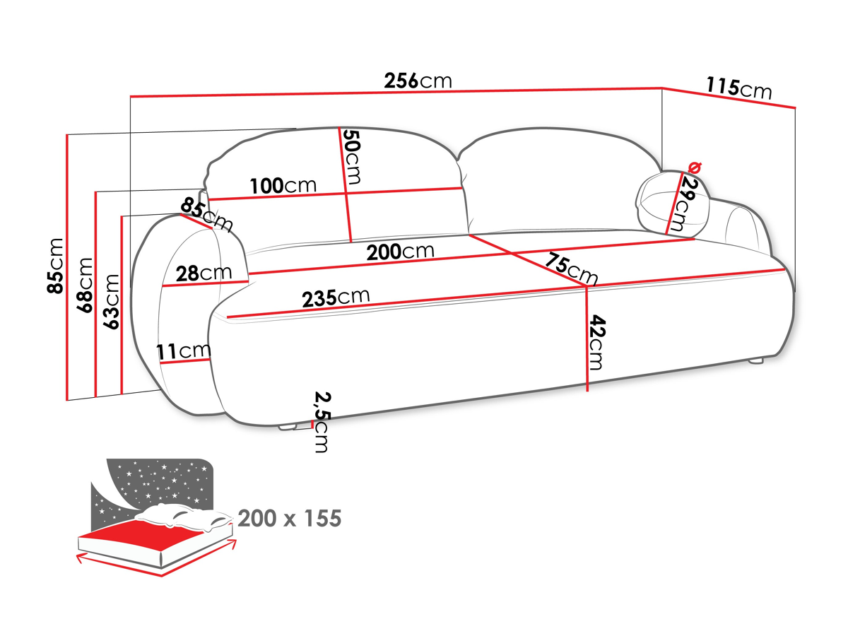 Sofa bed TrendyNest 114 (Now or never 18)
