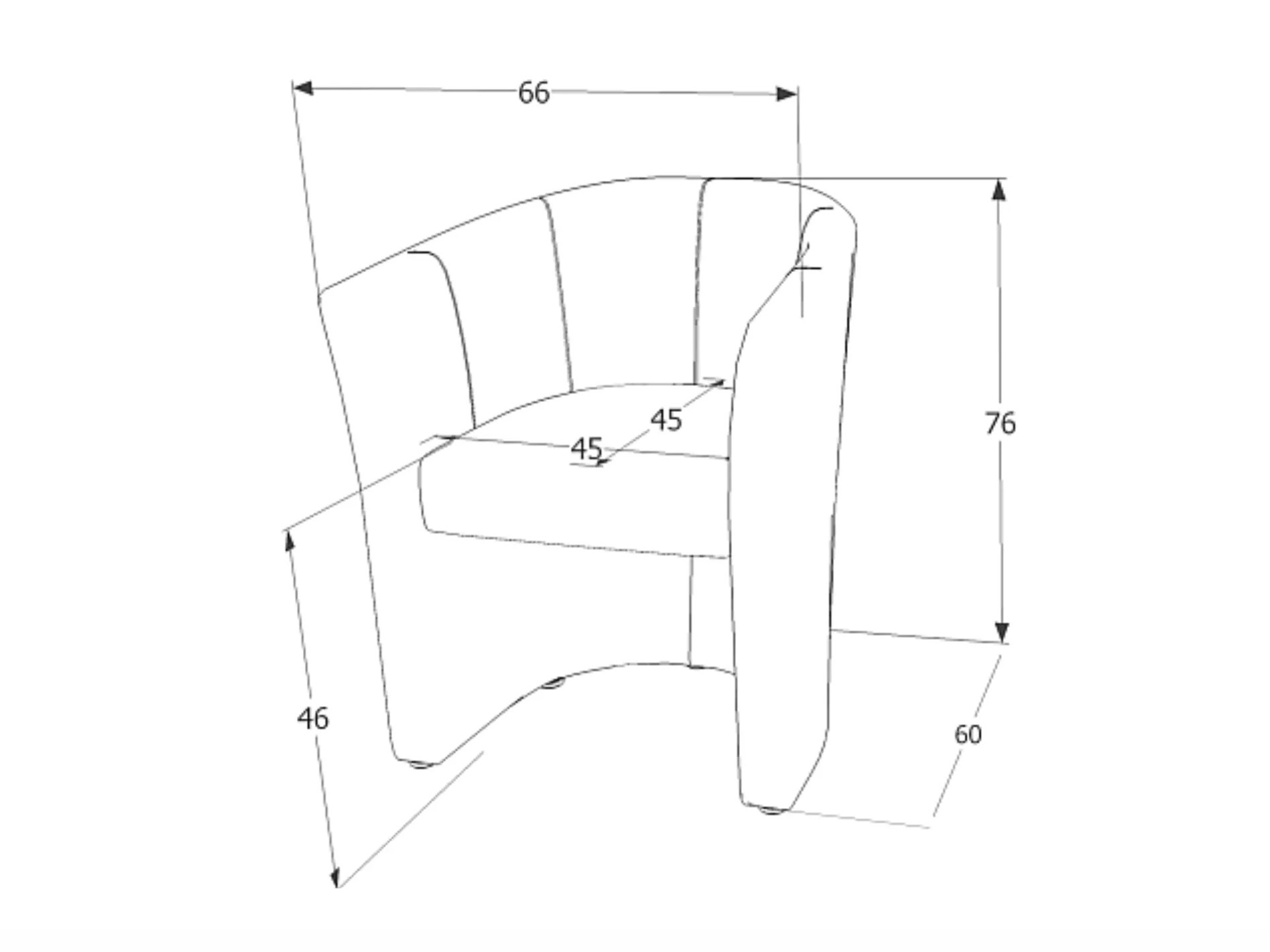 Armchair Detroit 854 (White)
