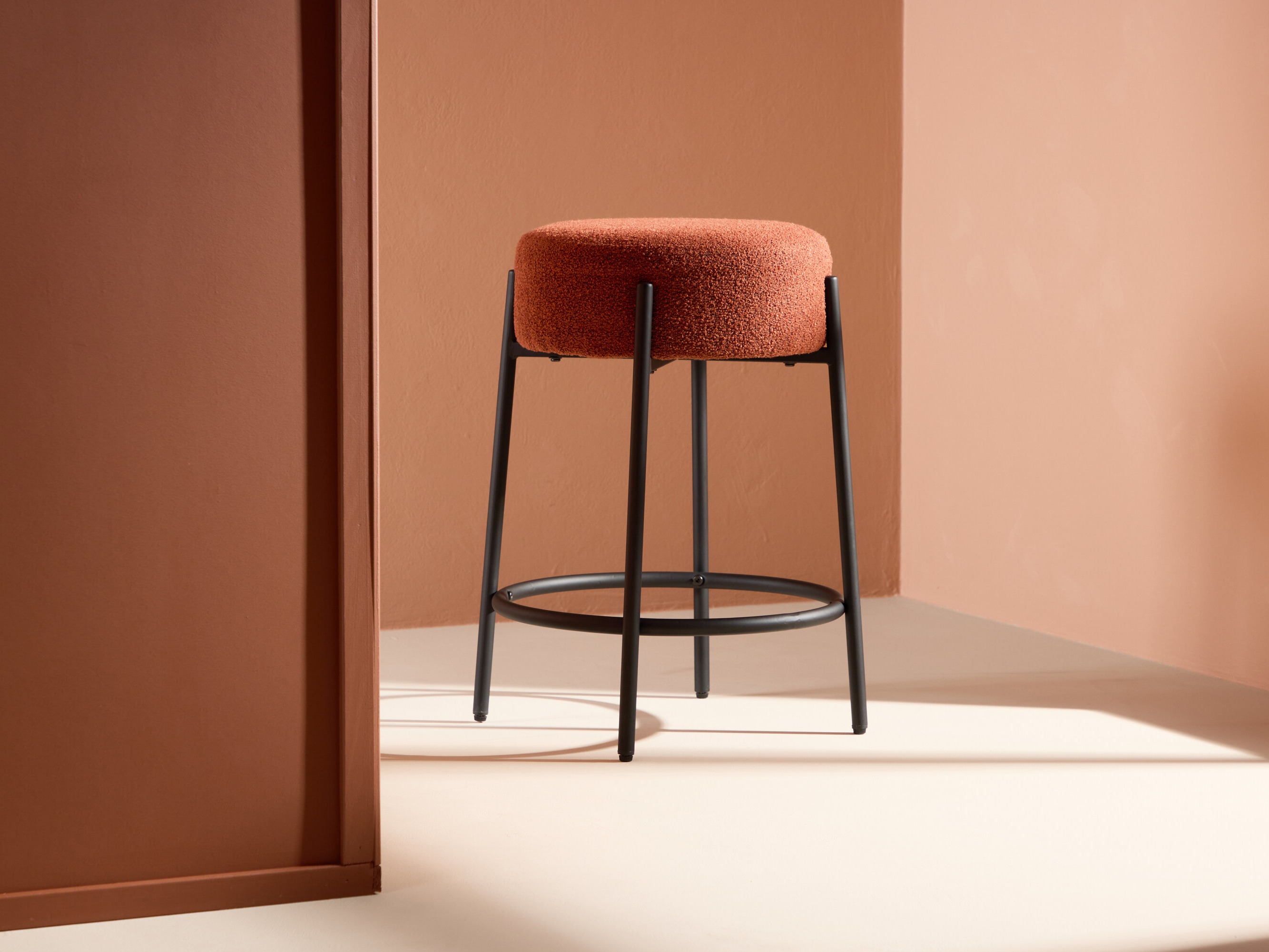 Bar stool Dallas 4891 (Black + Red)