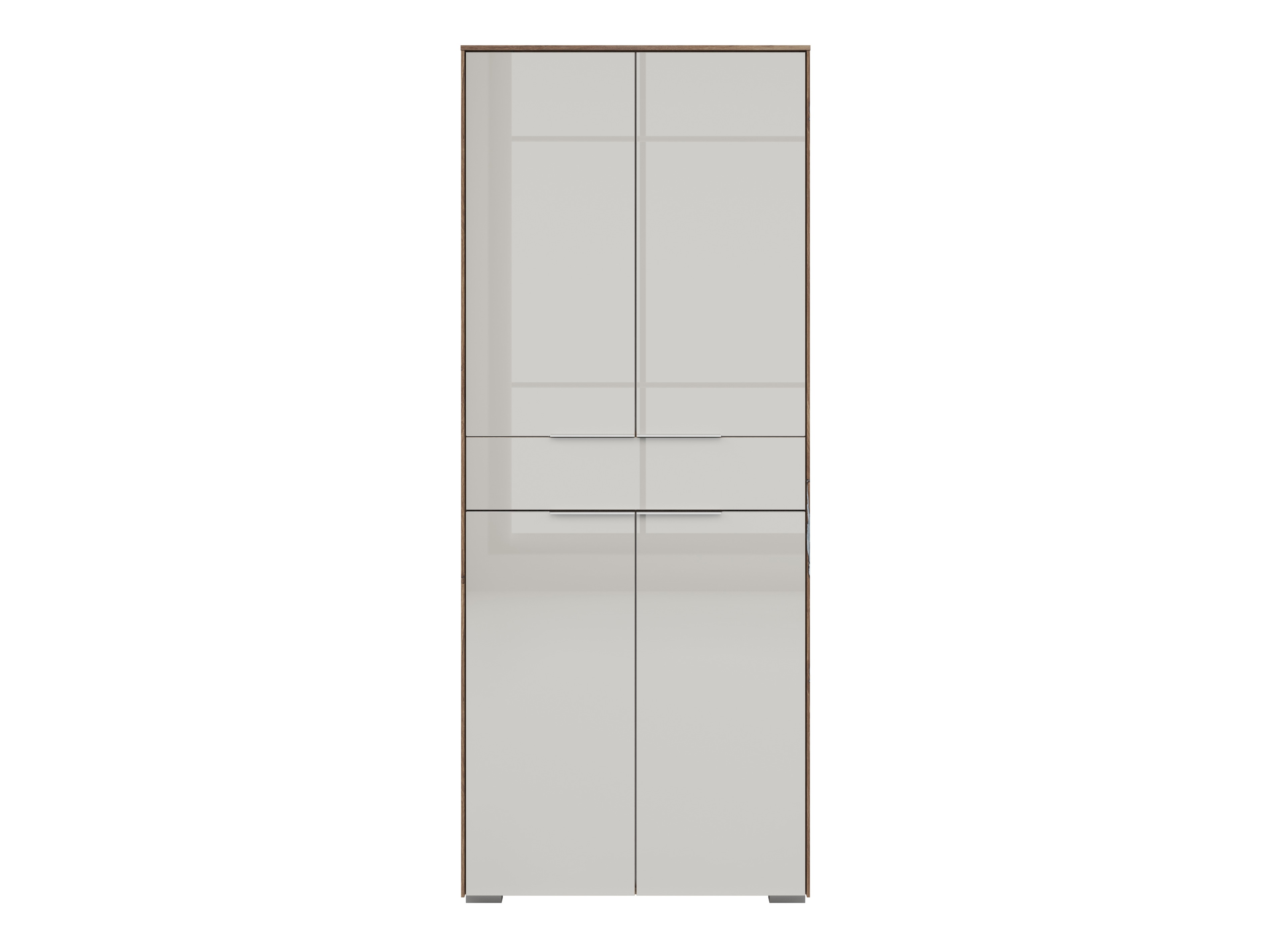 Bookcase Tentoru 106 (Glossy grey + Dark Flagstaf oak)