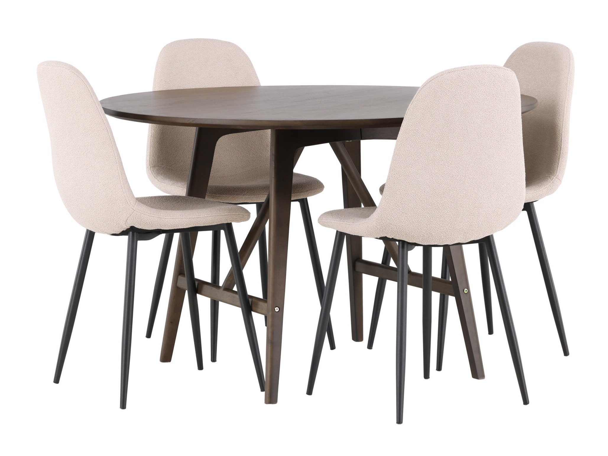 Dining set Dallas 4887 (Black + Beige)
